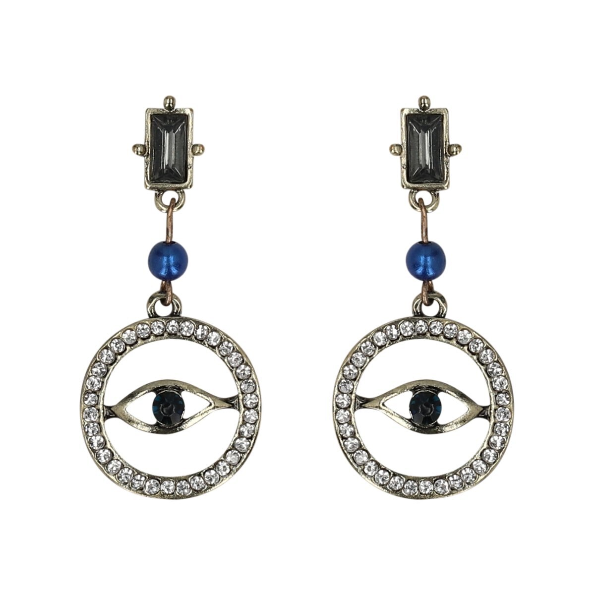 Arete Ojo con Aro Cristales Aktuales