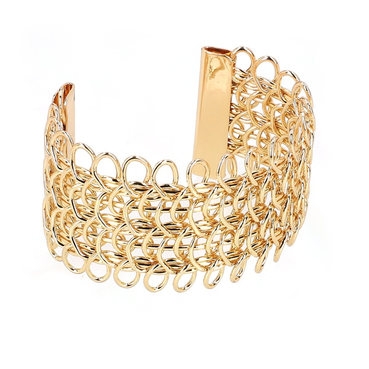 Pulsera Ancha Cadena 4 Hilos Aktuales