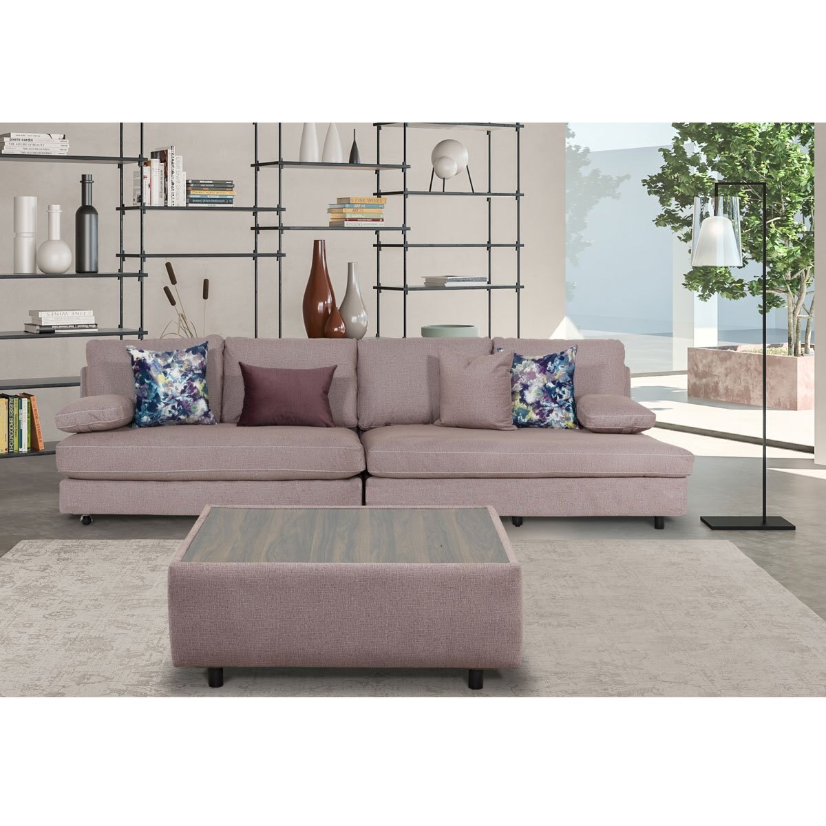 Sofá cama easy rosa boal Sears