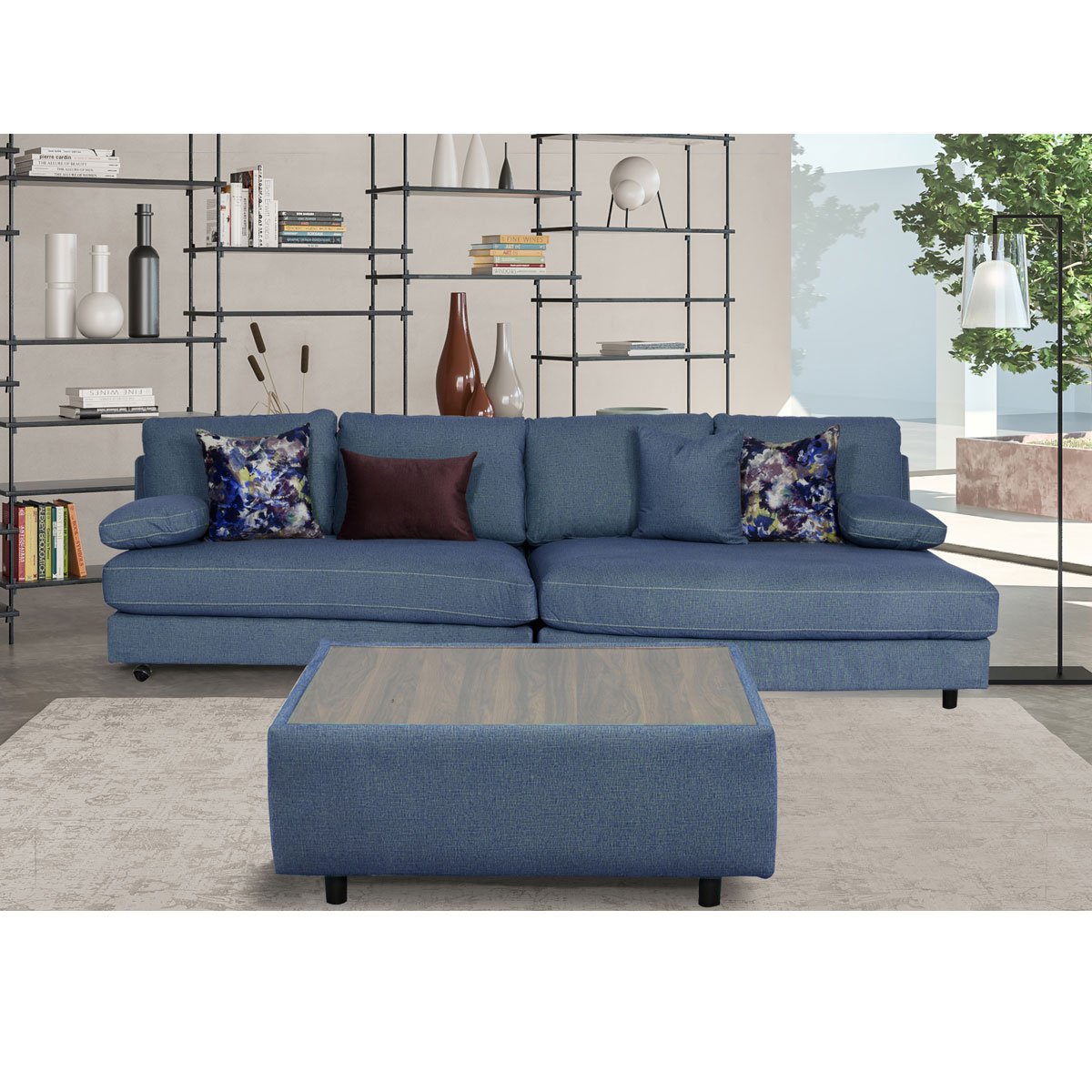 Sofá cama easy azul boal Sears