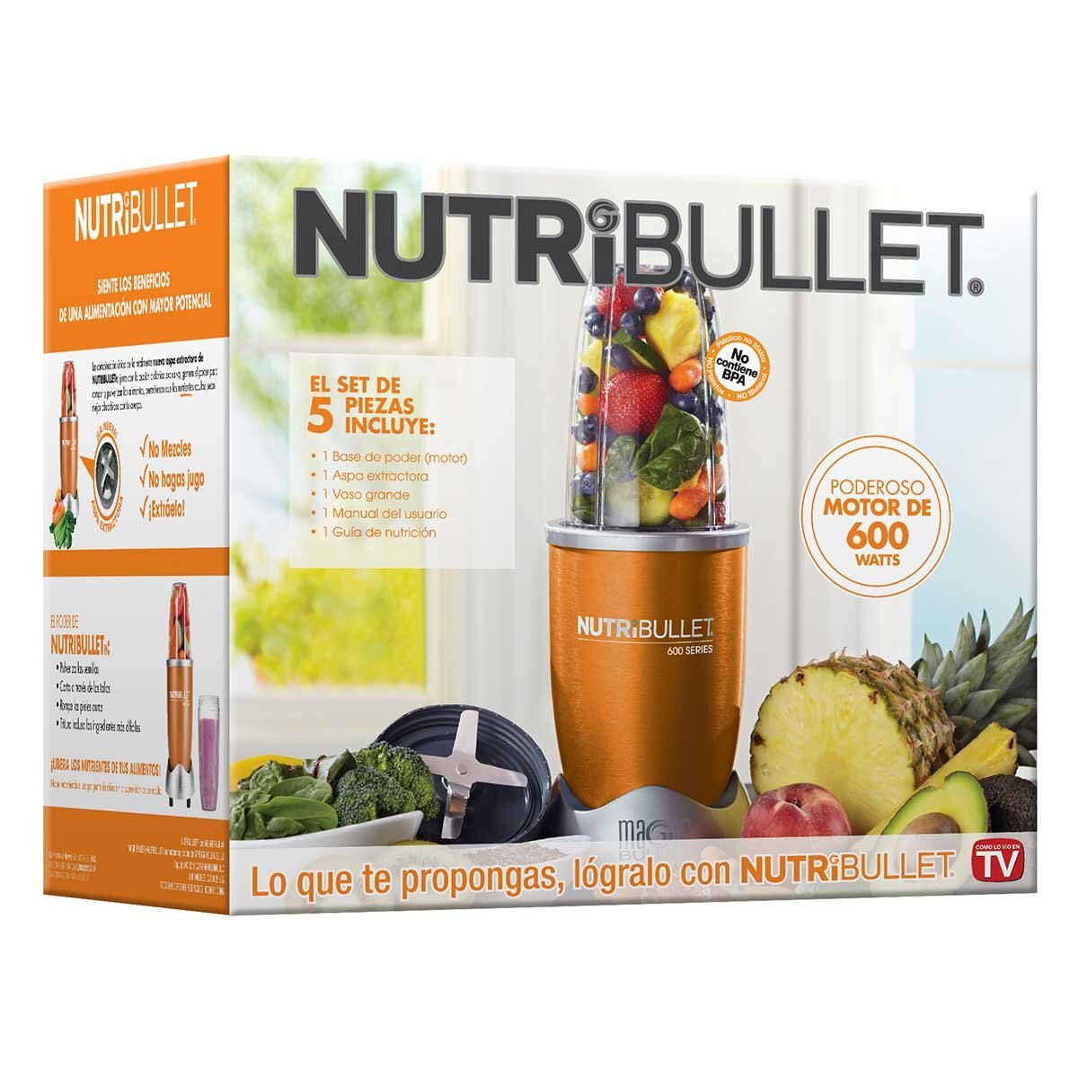 Nutribullet 600 W Naranja 5 Acc