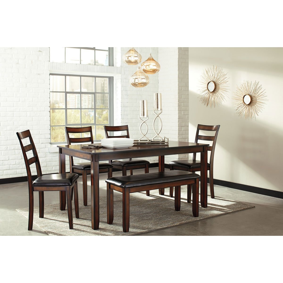 Comedor Jersey Chapa de Abedul Café Ashley