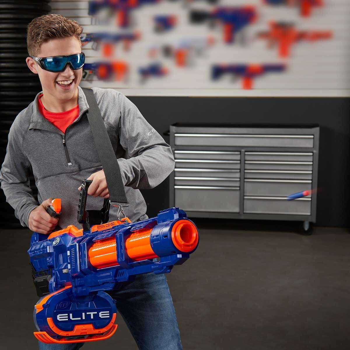 Nerf Elite Titan Lanzador Motorizado Cs-50 Hasbro