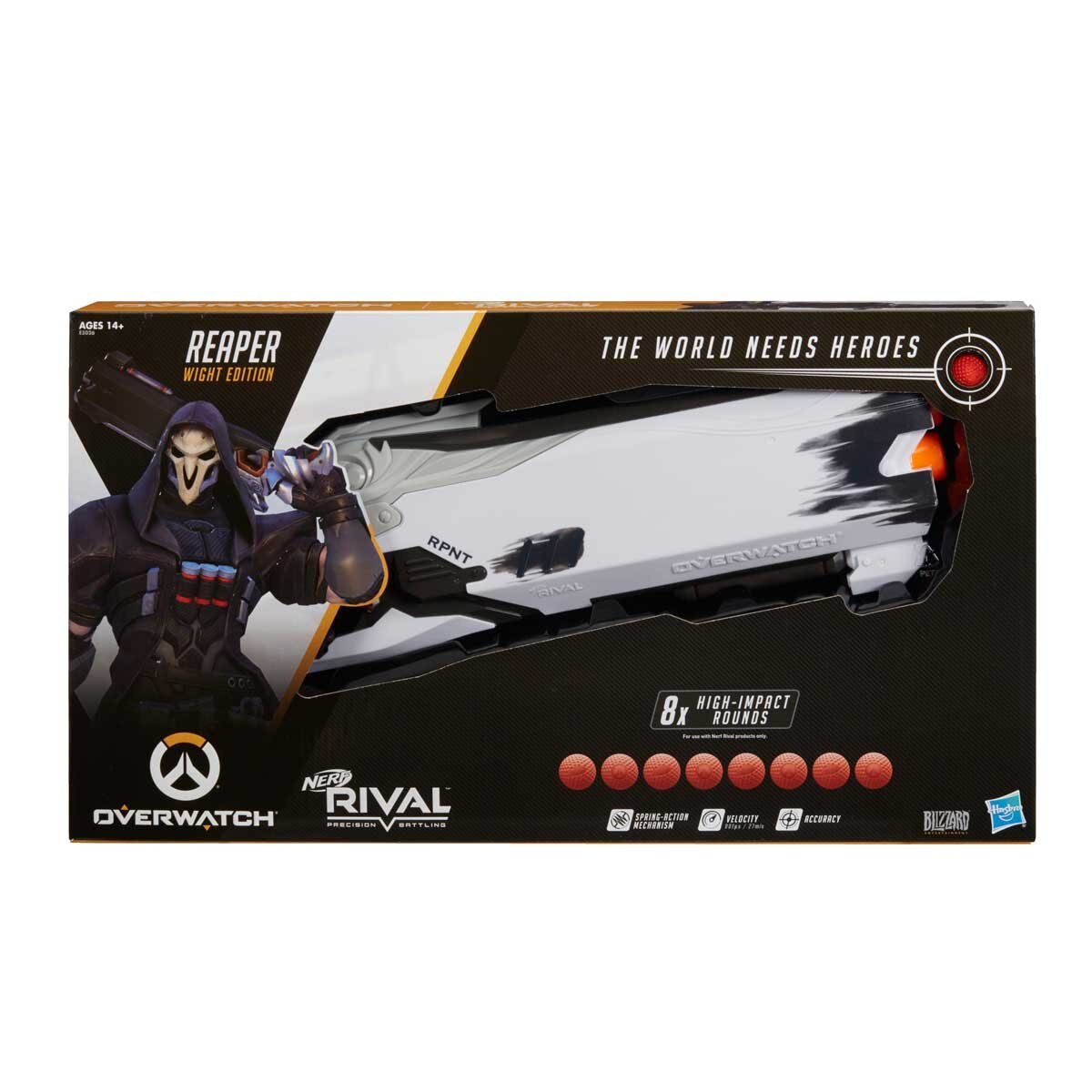 Nerf Rival Overwatch Reaper Y 8 Proyectiles de Espuma Overwatch Hasbro