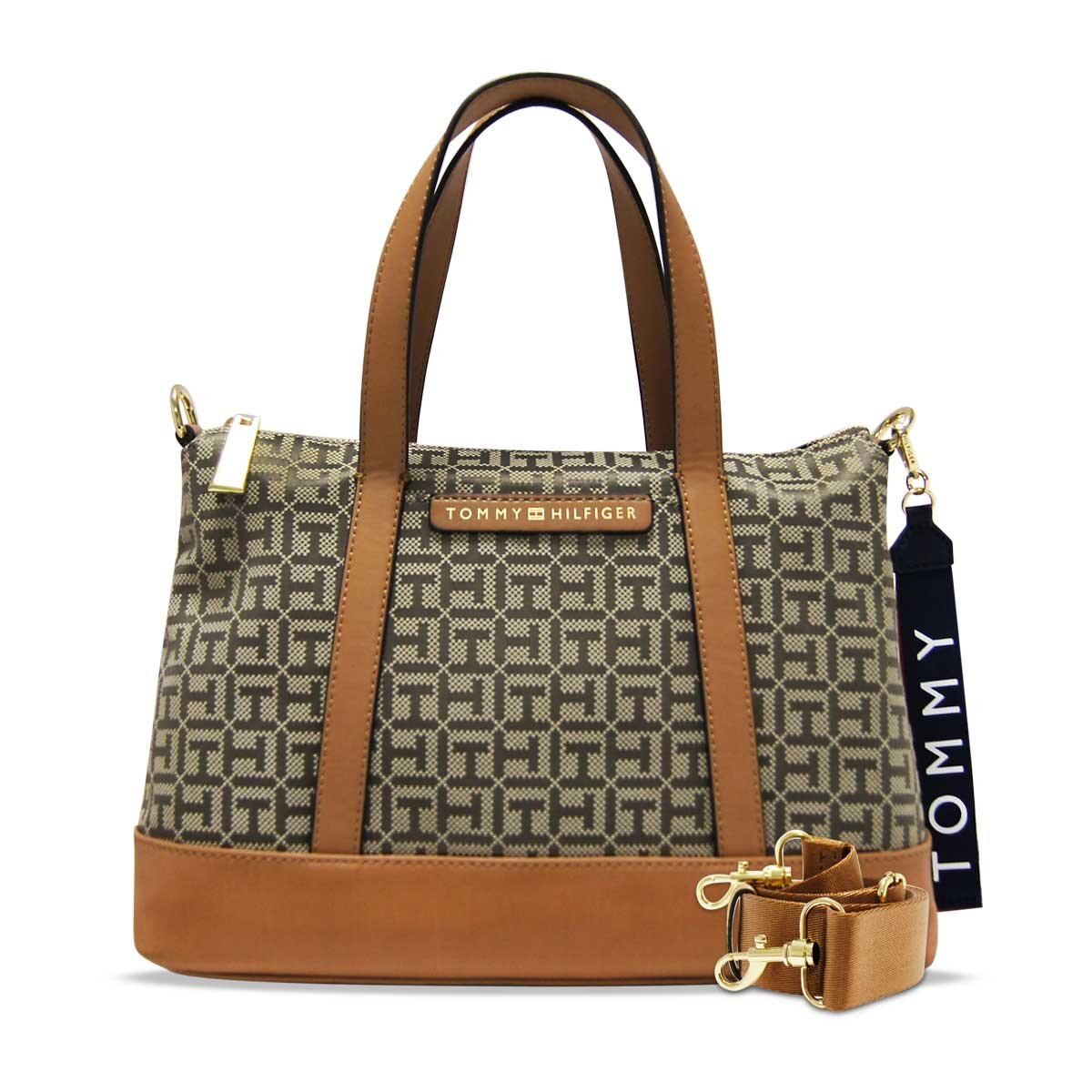 Bolsa Satchel Khaki Tommy Hilfiger
