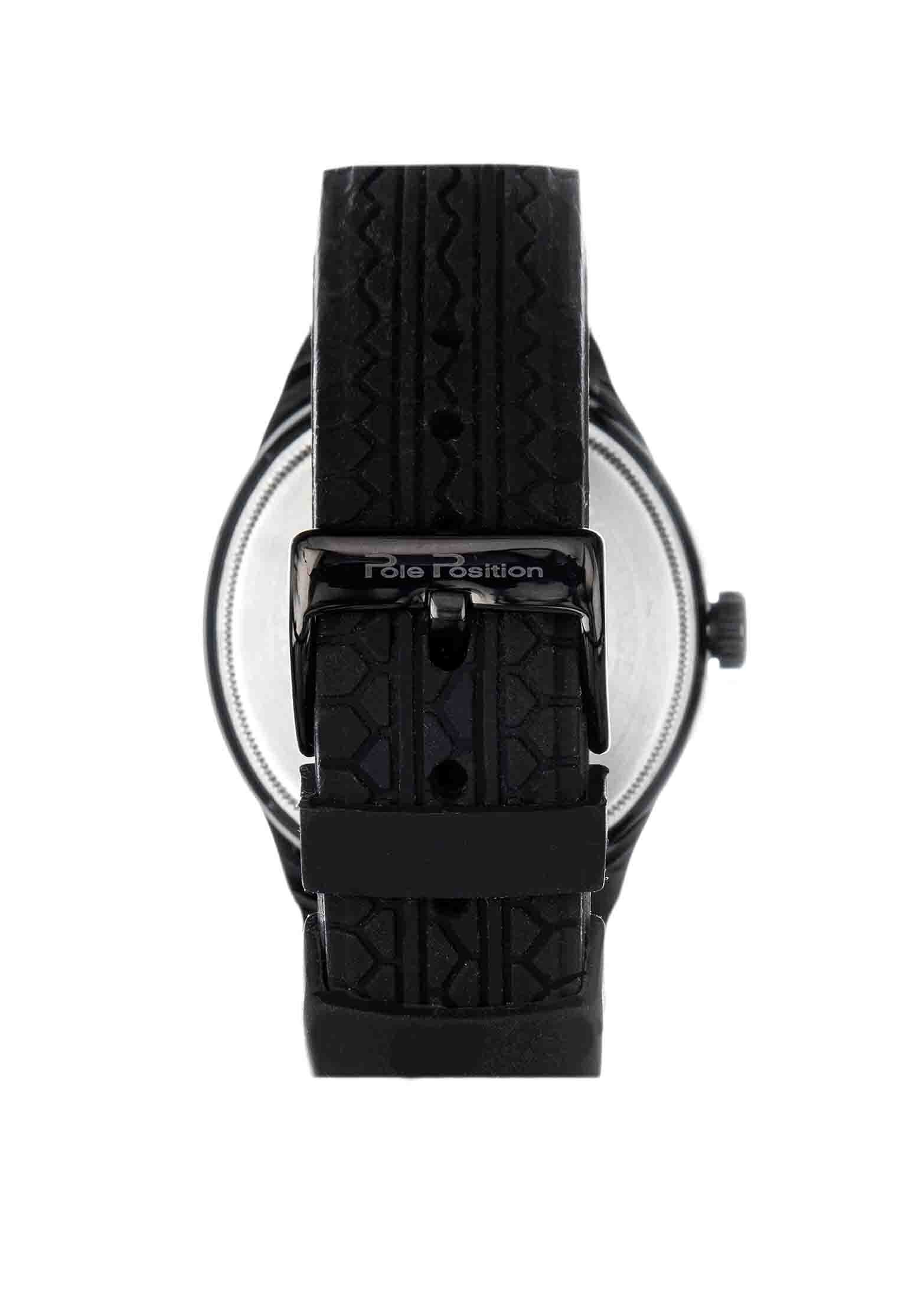Reloj para Caballero Negro y Manecillas Rojas Pole Position