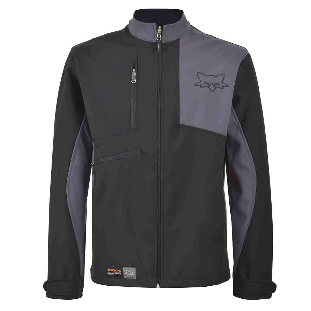 Chamarra para Caballero Color Negro con Tela Soft Shell Fox