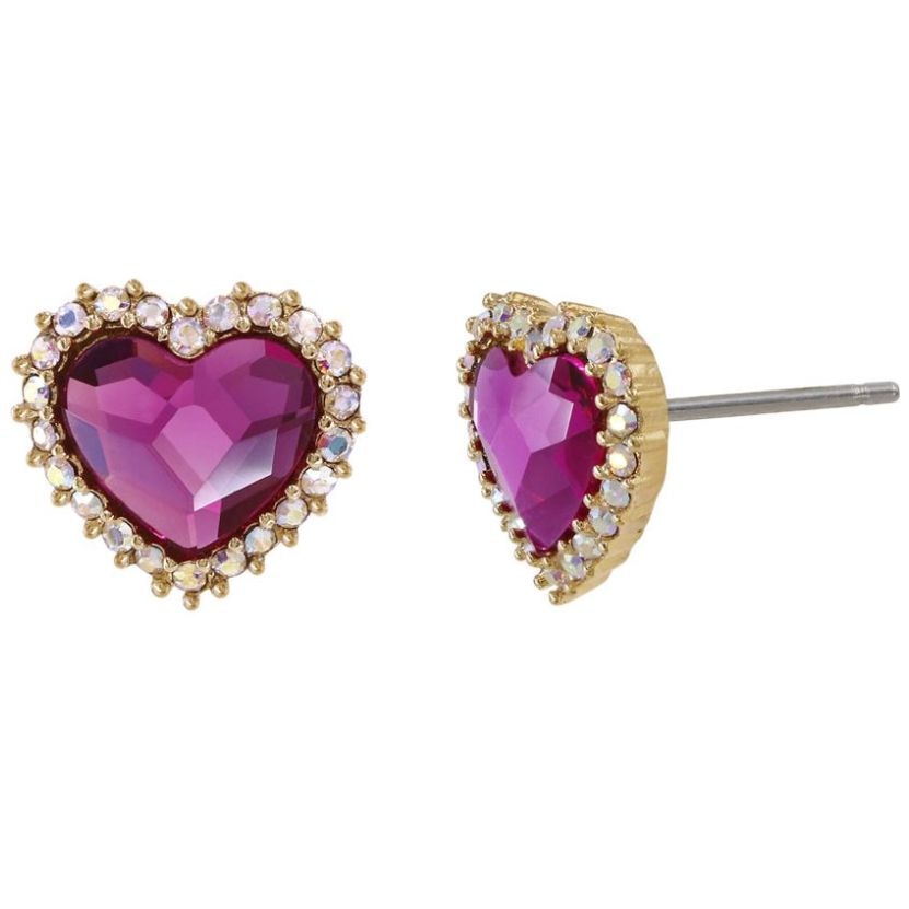 Aretes de Corazón Y Micro Cristales Mossimo