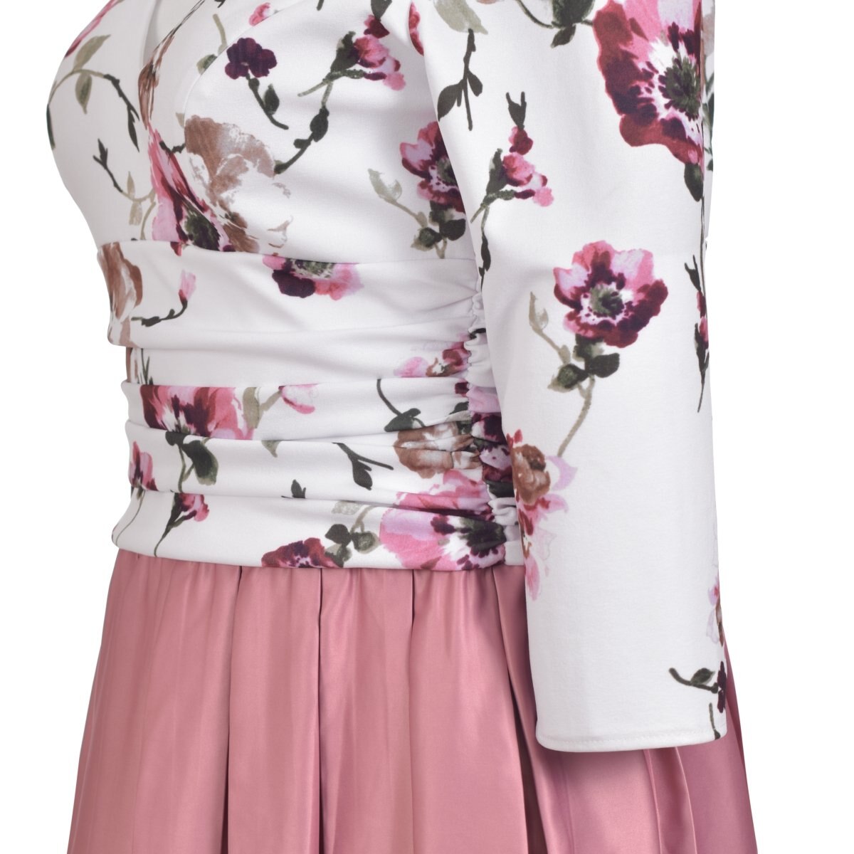 Vestido Largo Manga 3/4 Talle Estampado Nikki Italy para Dama