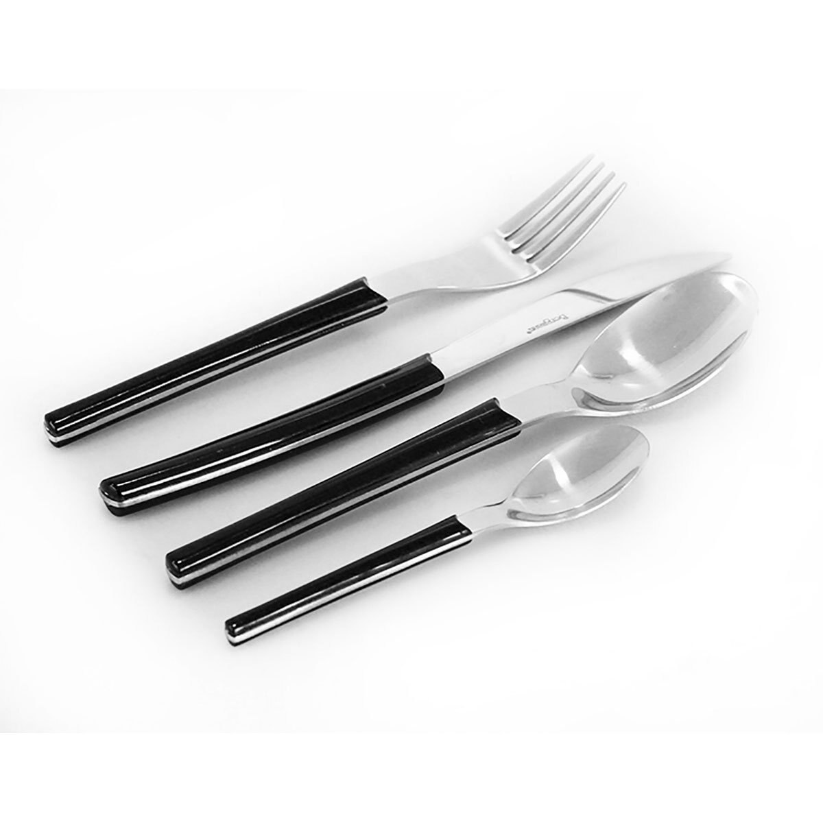 Juego de Cubiertos 16 Piezas Fornelli Negro Bergmann