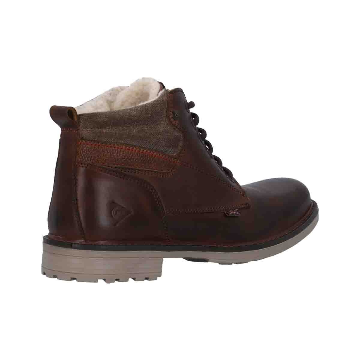 Nauticos Hombre Botines De Piel Con Forro De Borrego Hechos En