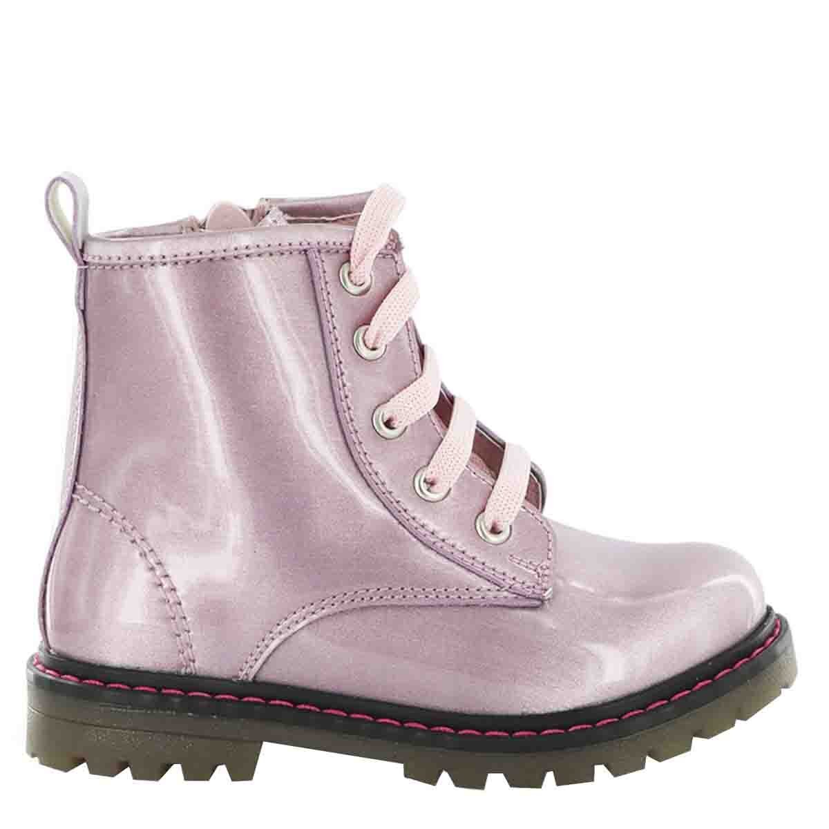 Media Bota Charol con Agujeta Lila Bambino