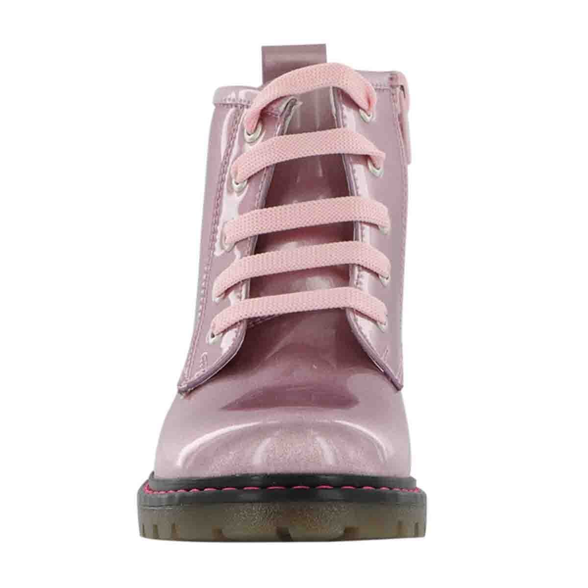 Media Bota Charol con Agujeta Lila Bambino