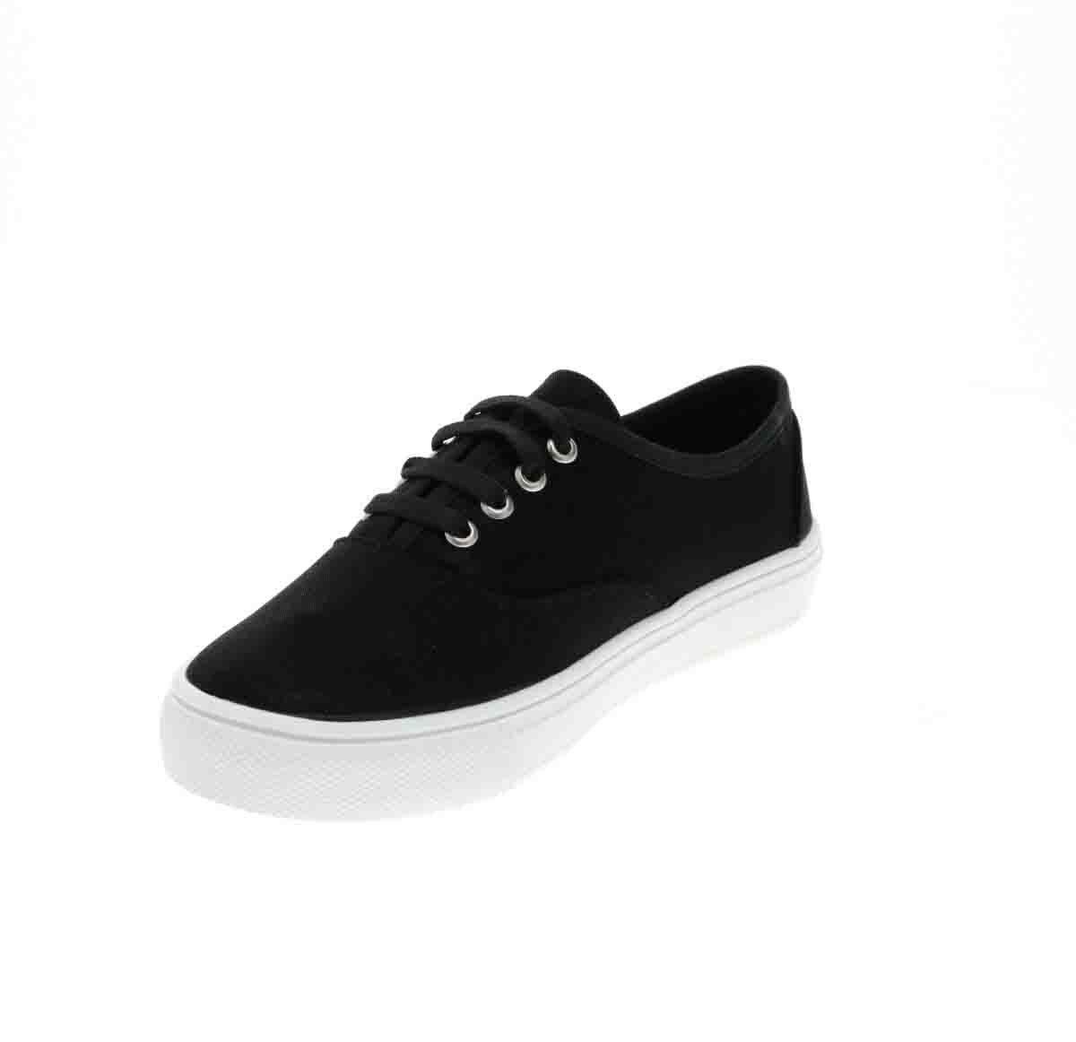Tenis con Agujeta Negro Tropicana para Niña
