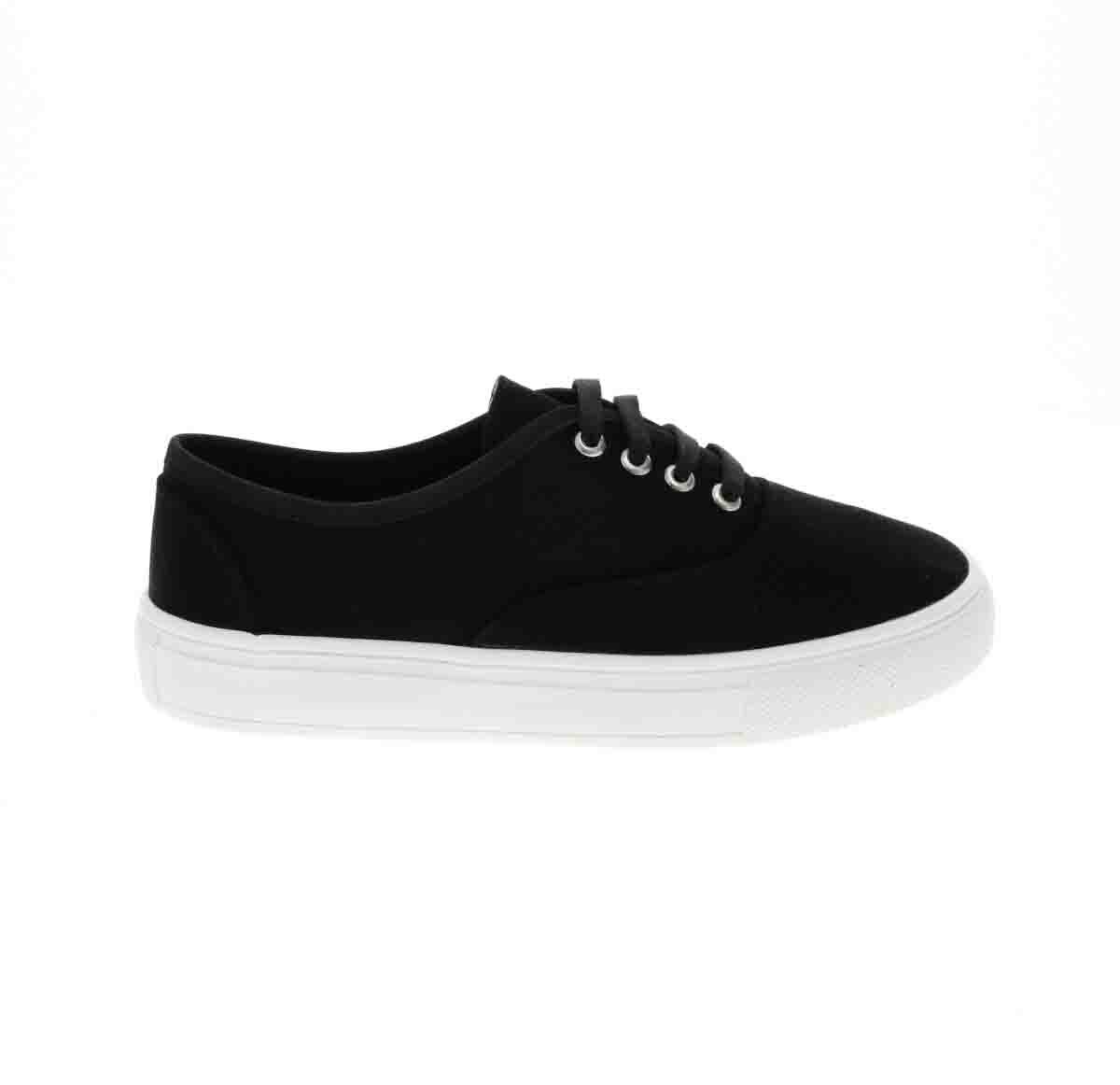 Tenis con Agujeta Negro Tropicana para Niña