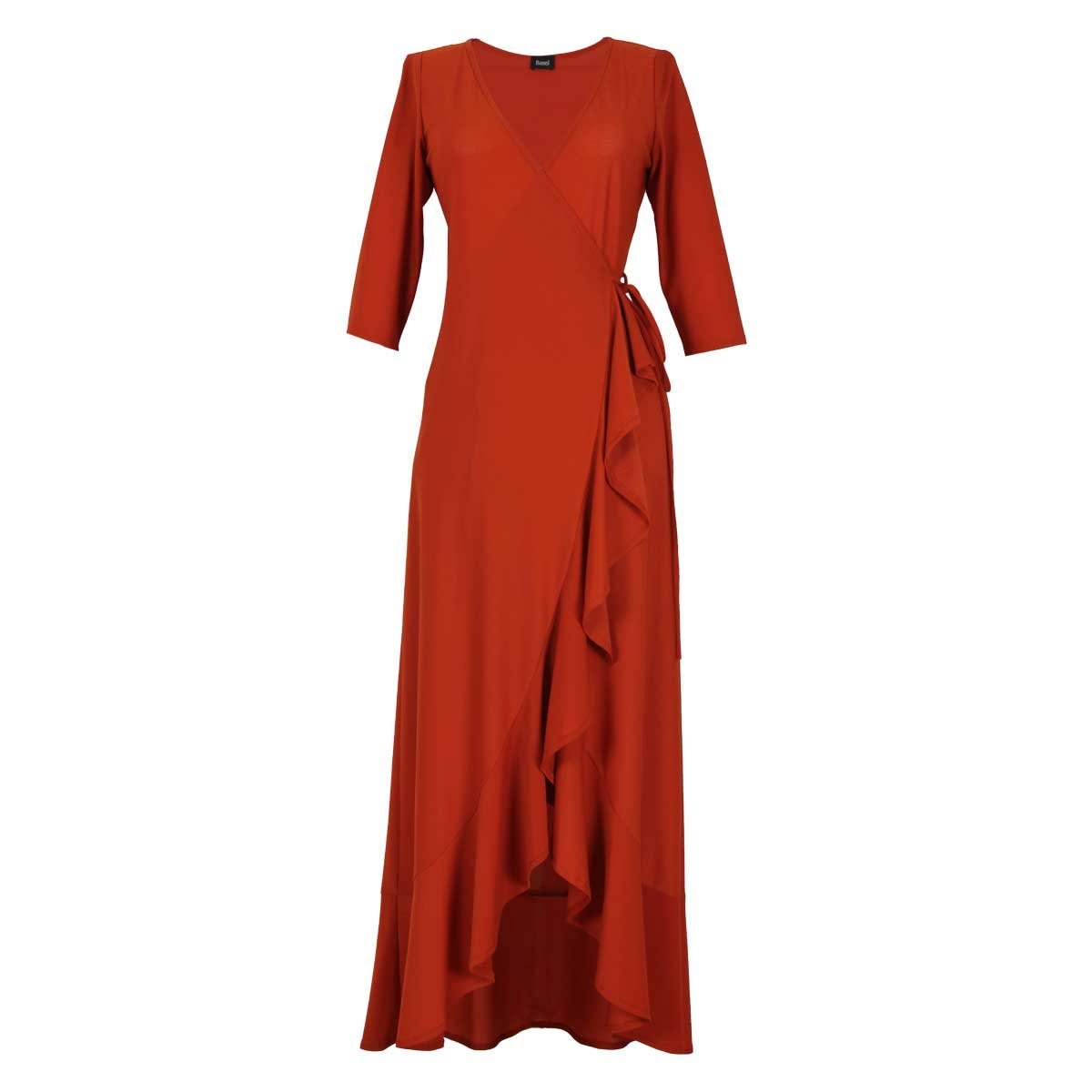 Vestido Cruzado Maxi Vestidos Sears Vestido Largo Manga 3/4 Escote