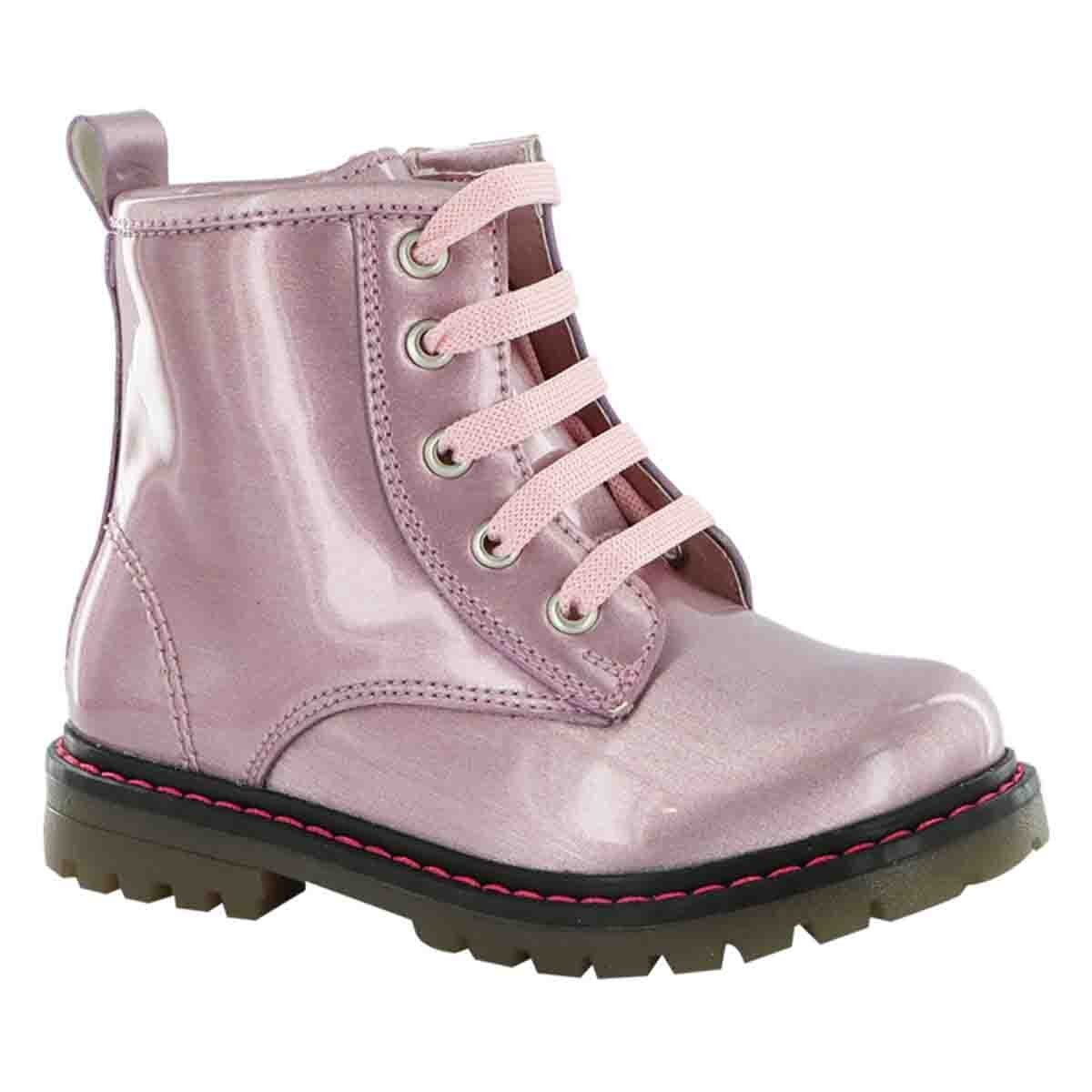 Media Bota Charol con Agujeta Lila Bambino