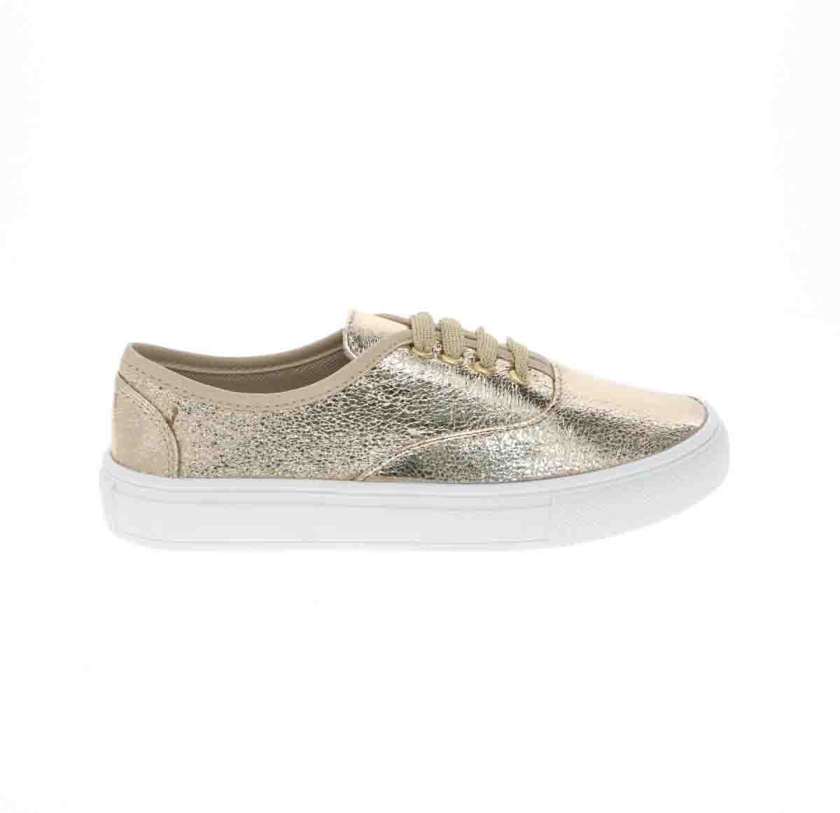 Tenis con Agujeta Oro Tropicana para Niña