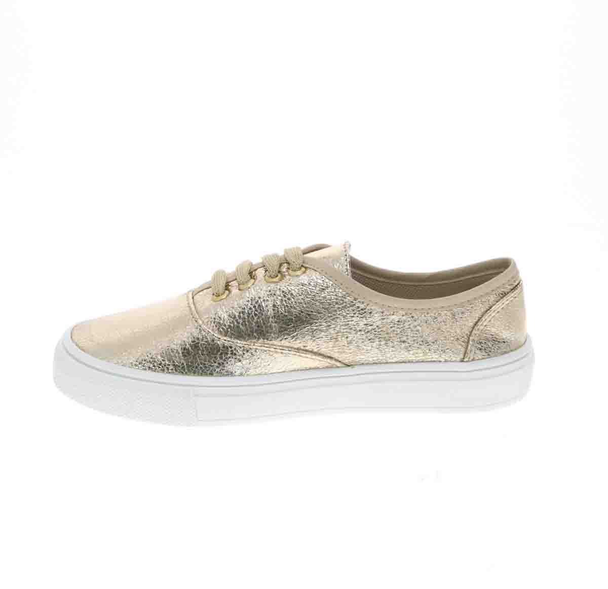 Tenis con Agujeta Oro Tropicana para Niña