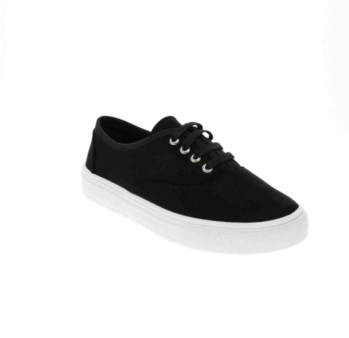 Tenis con Agujeta Negro Tropicana para Niña