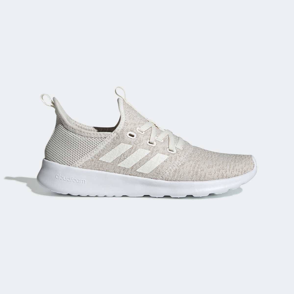 tenis adidas cloudfoam pure grises para mujer