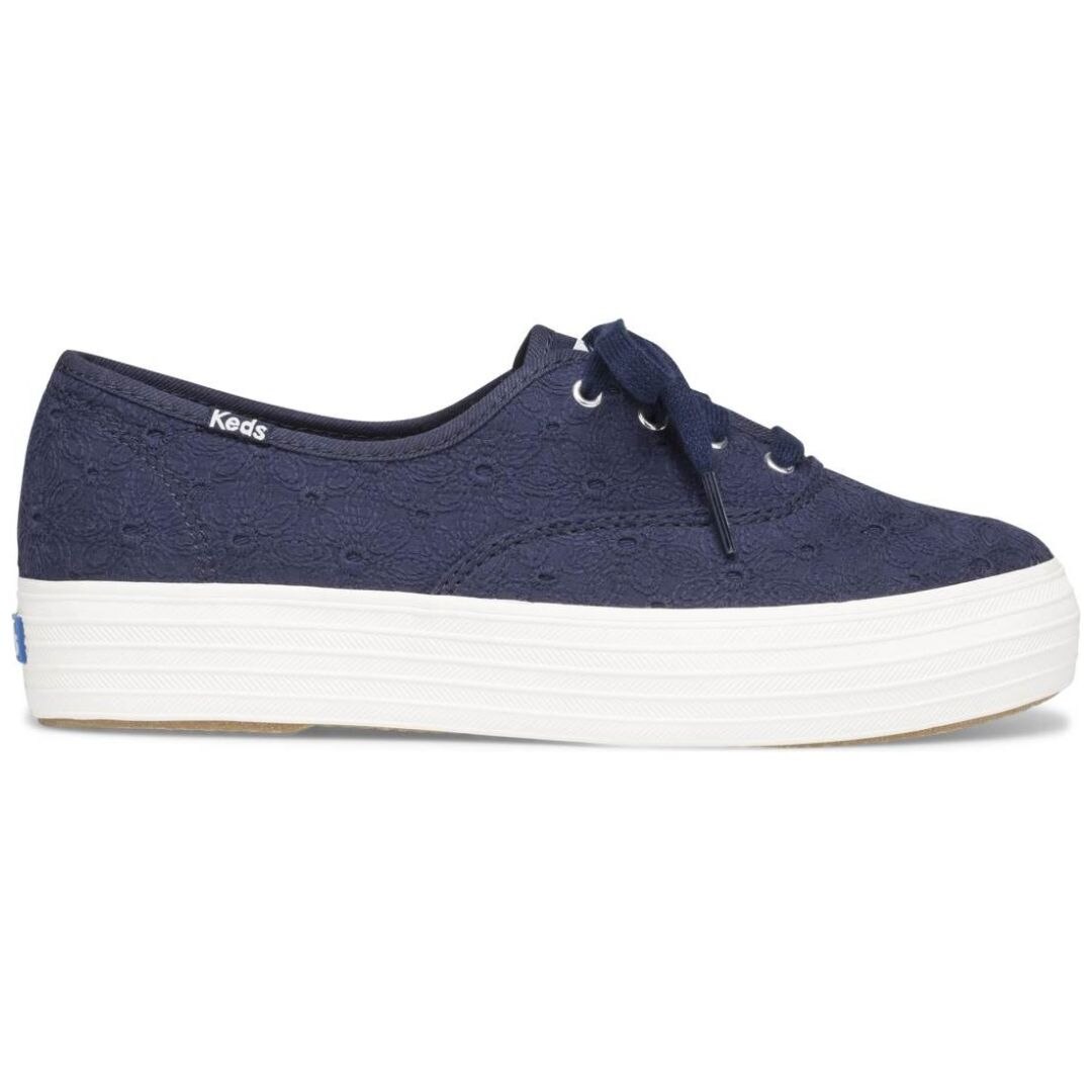 Tenis con Suela Footbed Color Azul Obscuro Keds