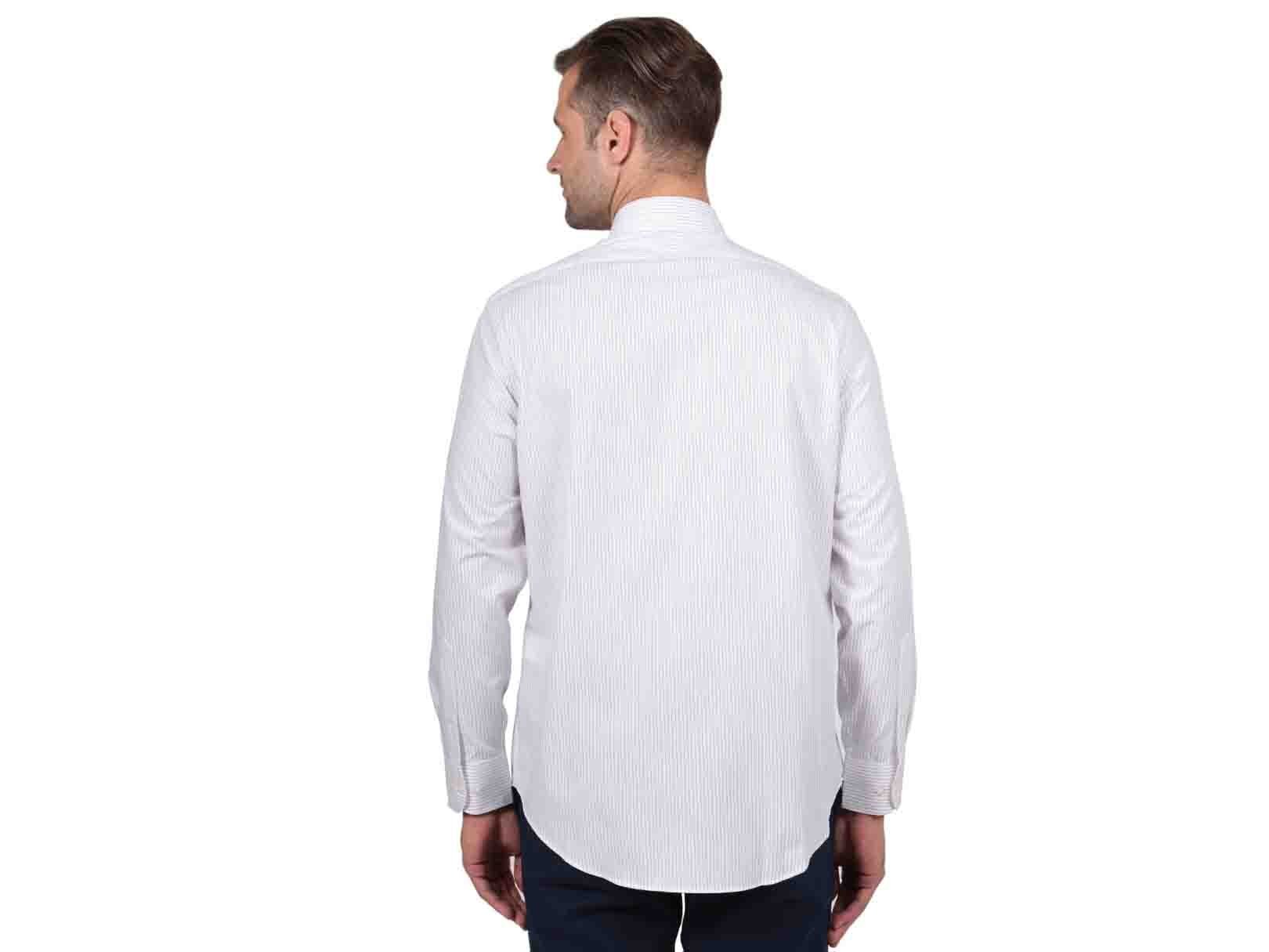 Camisa a Rayas Blanca con Rayas Azules Y Blanca Arrow para Caballero