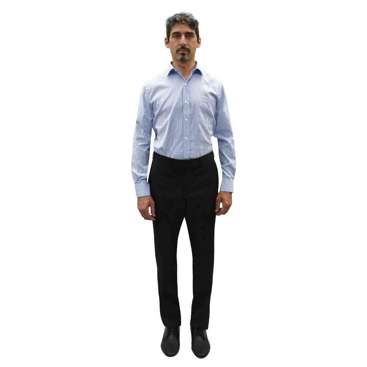 Camisa de Vestir Azul Slim Cavalier