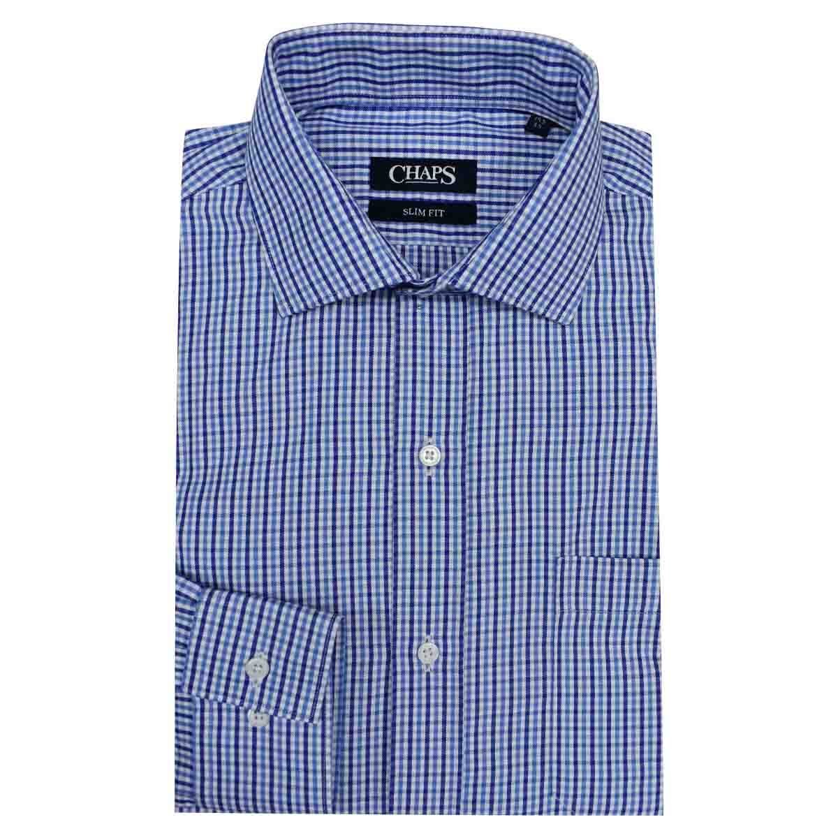 Camisa de Vestir Azul Corte Slim Chaps