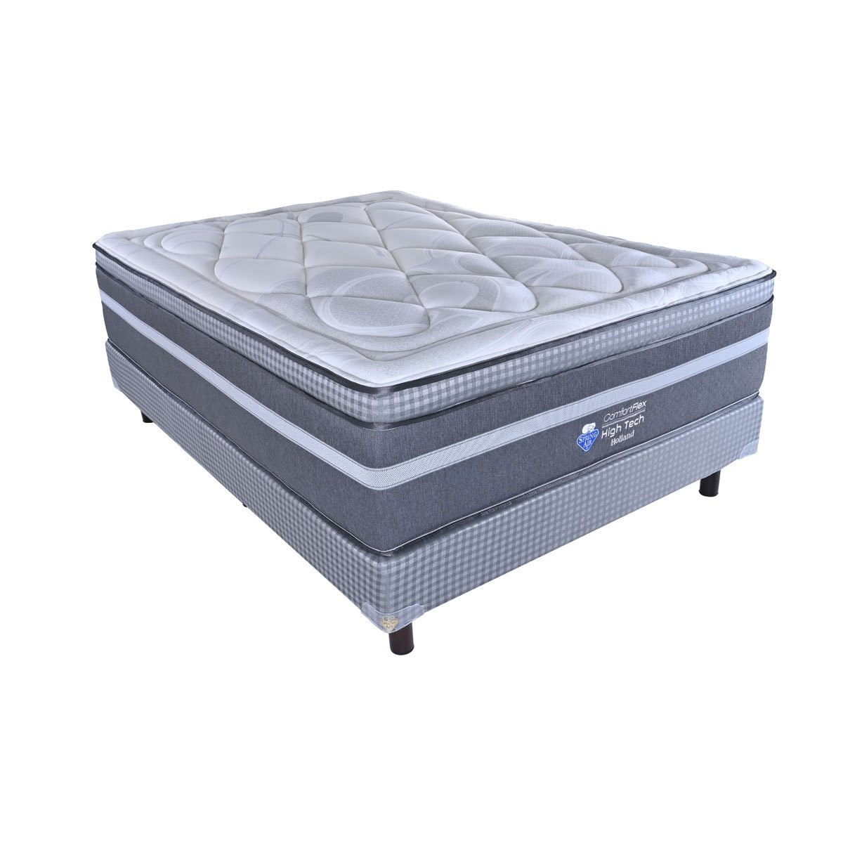 Juego de colchón y box matrimonial holland spring air Sears