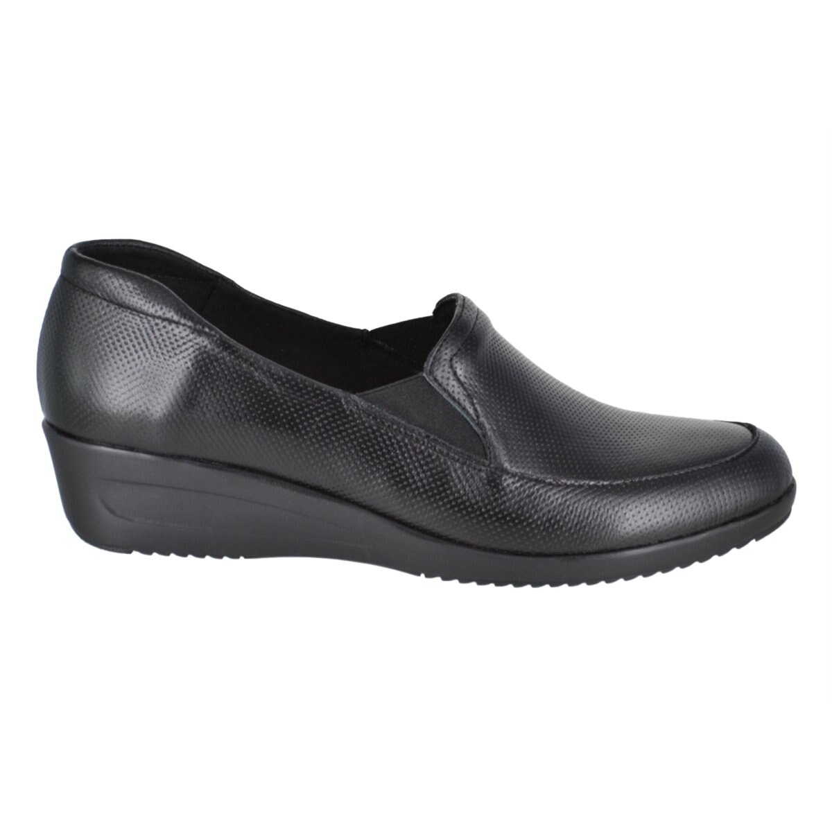 Mocasín Cuña con Ajuste de Resorte Color Negro Joyce