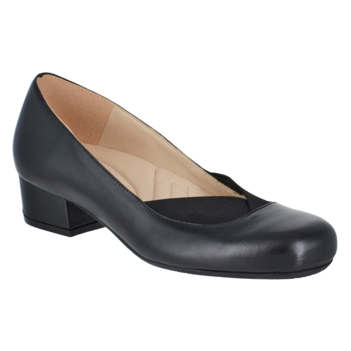 Zapatilla con Elásticos Laterales Color Negro Joyce