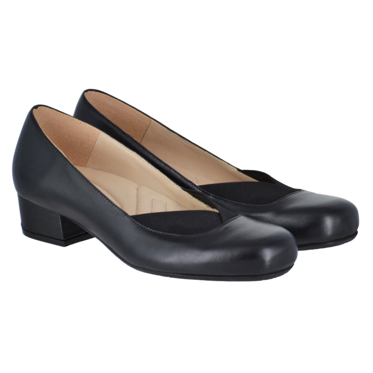 Zapatilla con Elásticos Laterales Color Negro Joyce