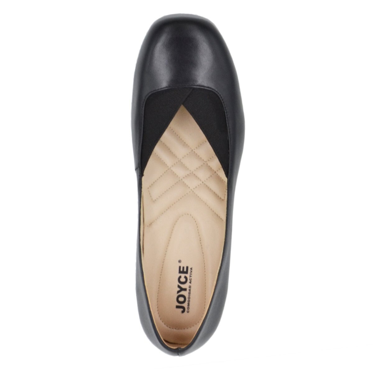 Zapatilla con Elásticos Laterales Color Negro Joyce