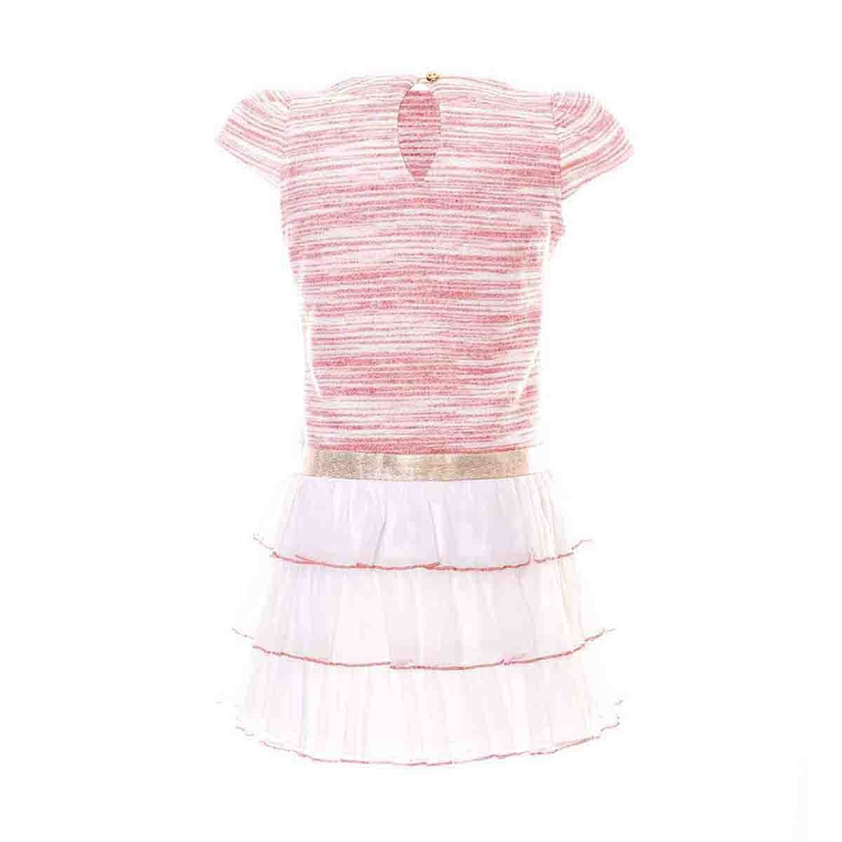 Vestido Estampado a Rayas Manga Corta Lovely Lulu