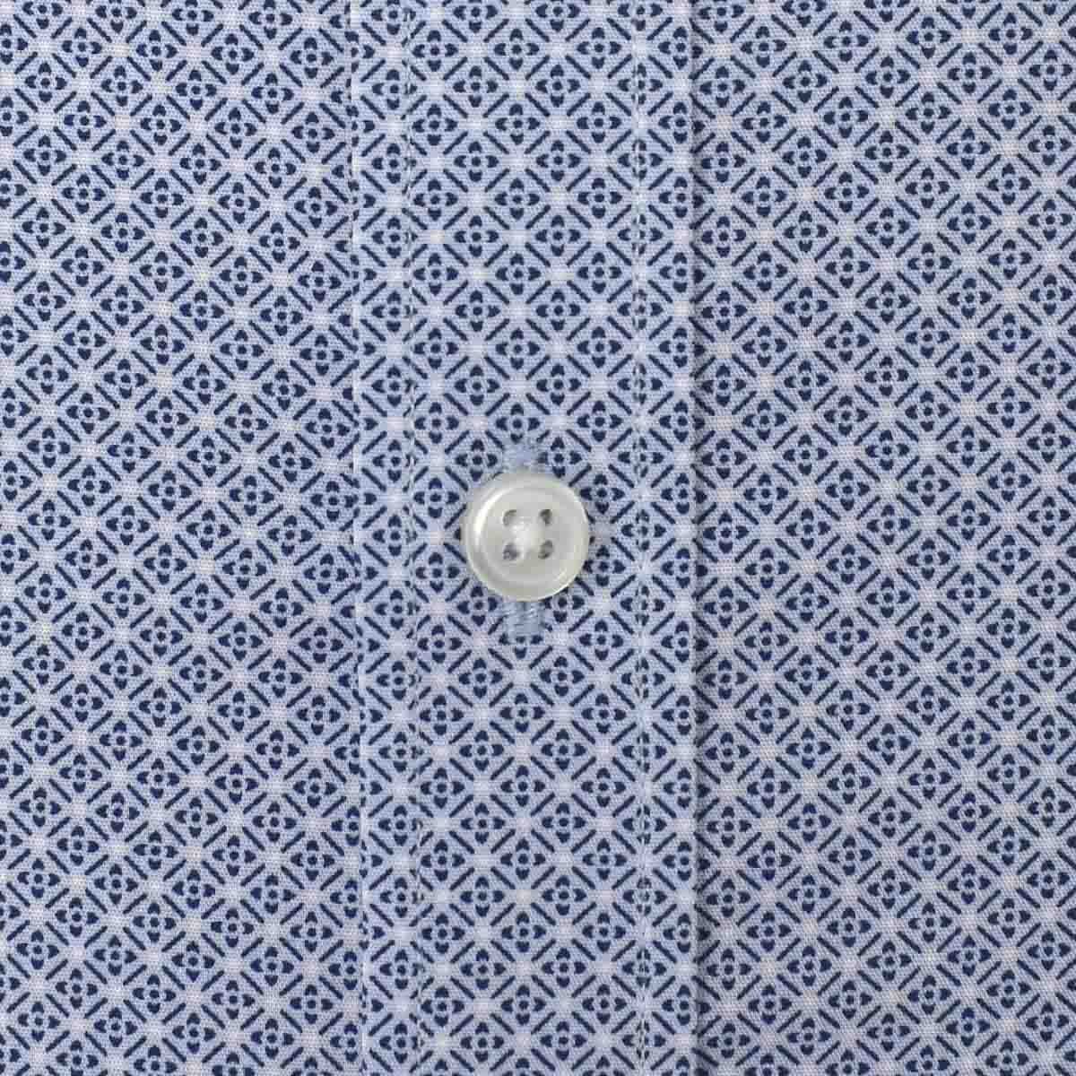 Camisa de Vestir Azul Combinada Slim Tommy Hilfiger
