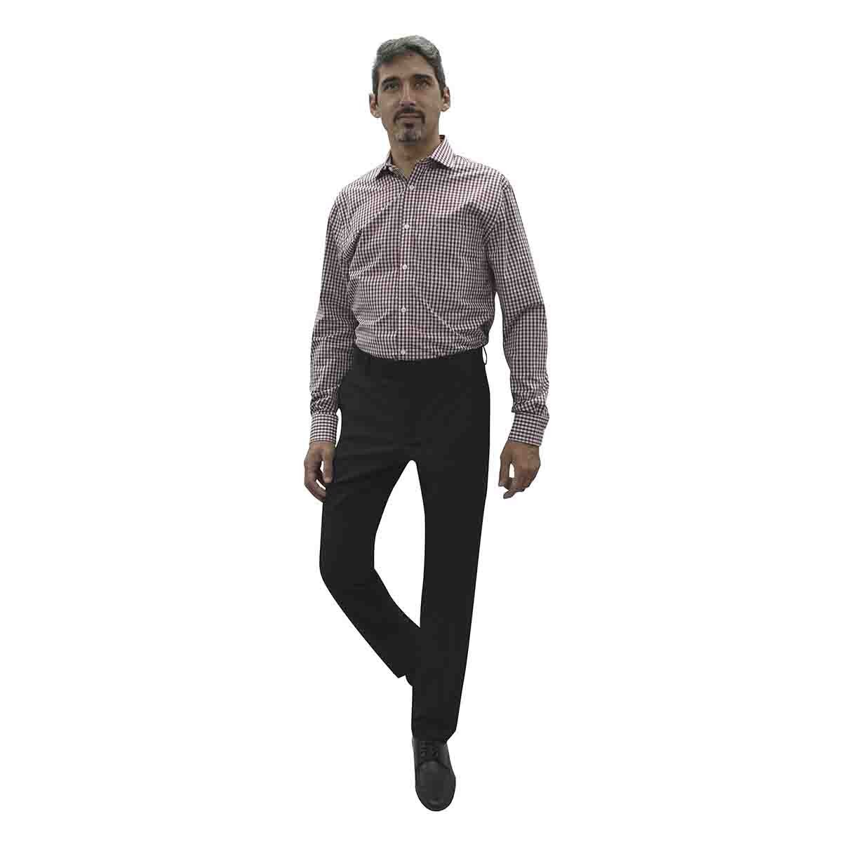 Camisa de Vestir Vino Corte Regular Tommy Hilfiger para Caballero