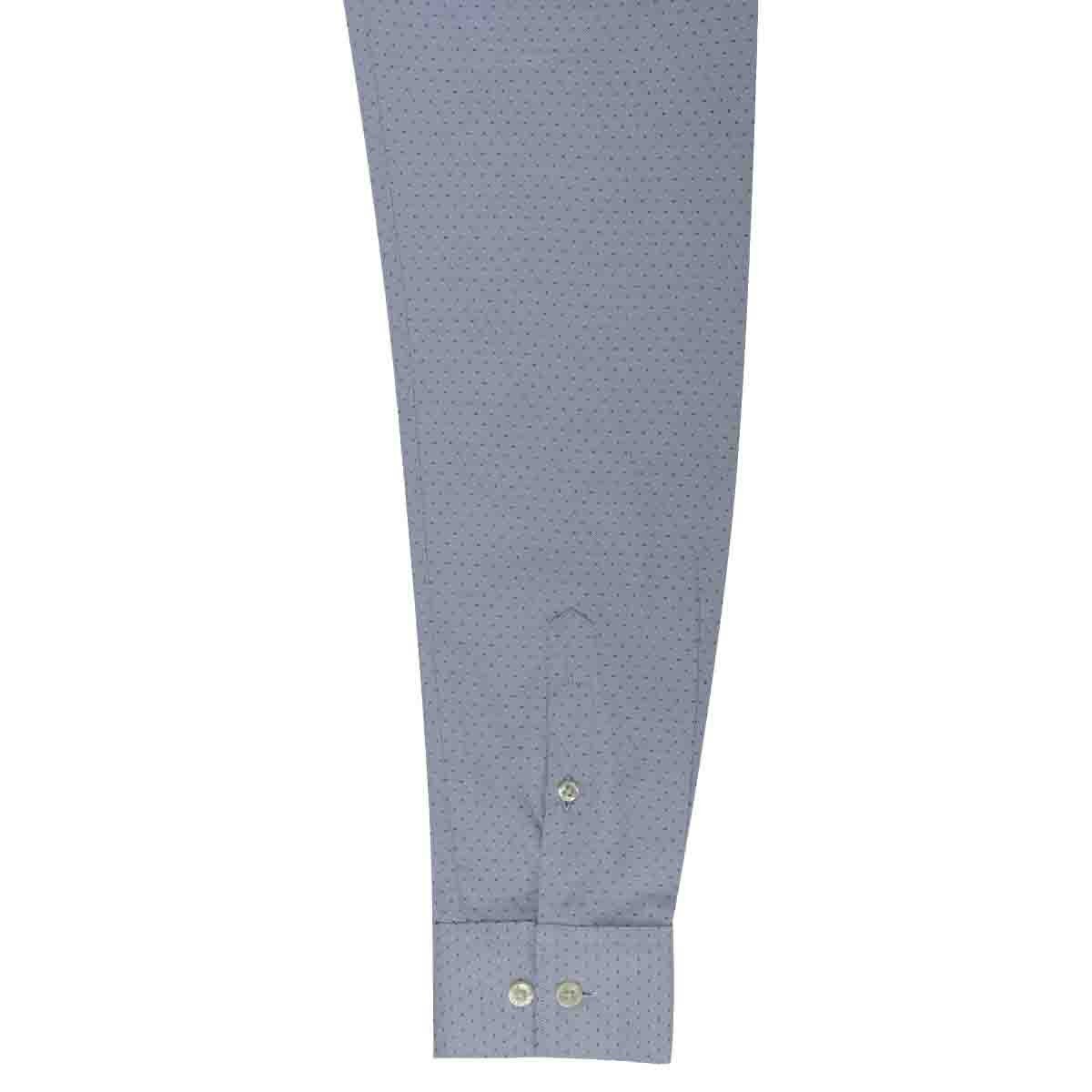 Camisa de Vestir Azul Combinada Slim Cavalier para Caballero