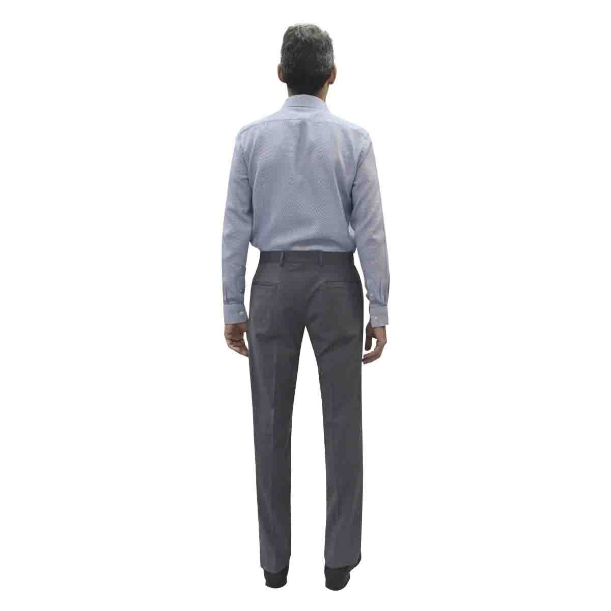 Camisa de Vestir Azul Combinada Slim Cavalier