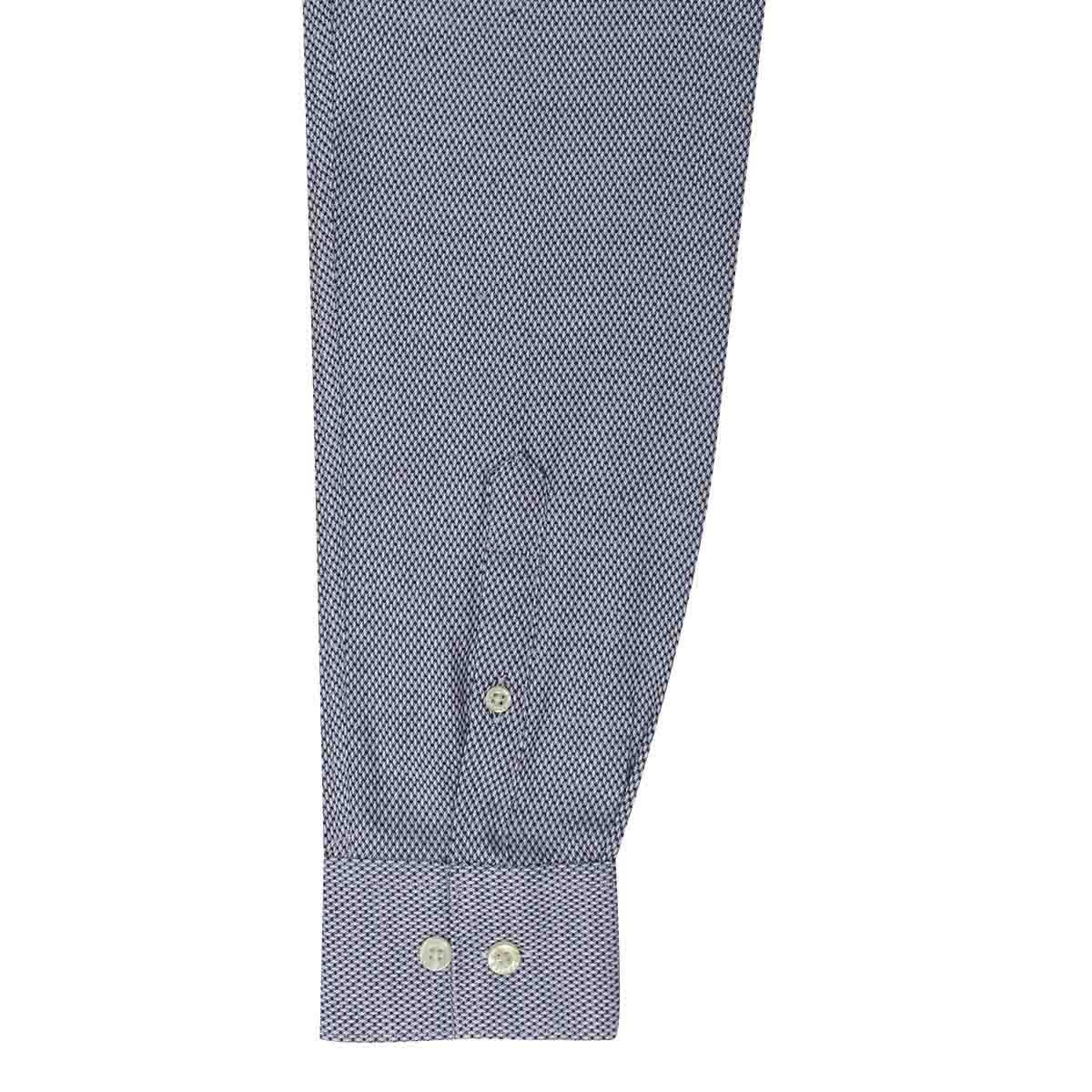 Camisa de Vestir Azul Combinada Slim Cavalier