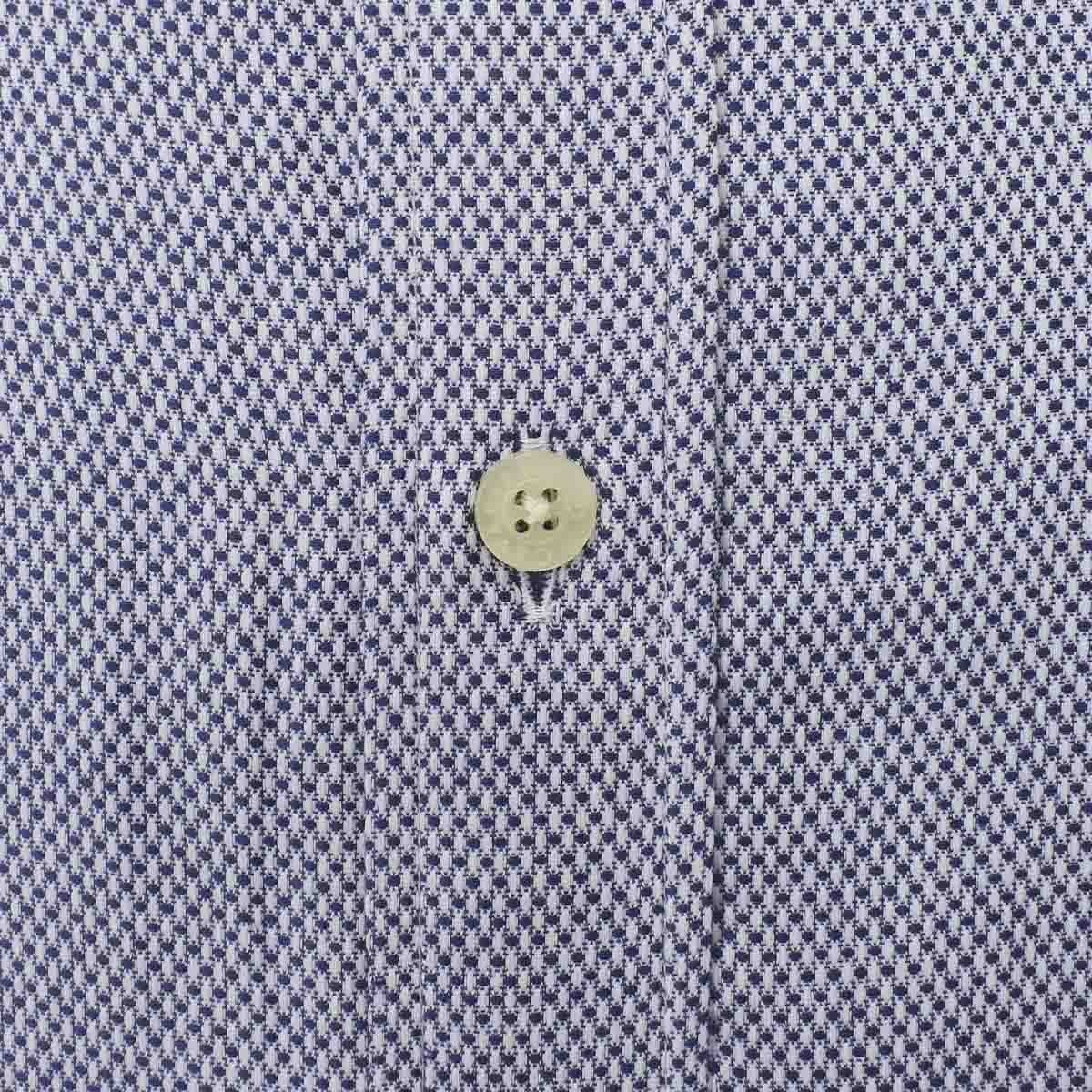 Camisa de Vestir Azul Combinada Slim Cavalier
