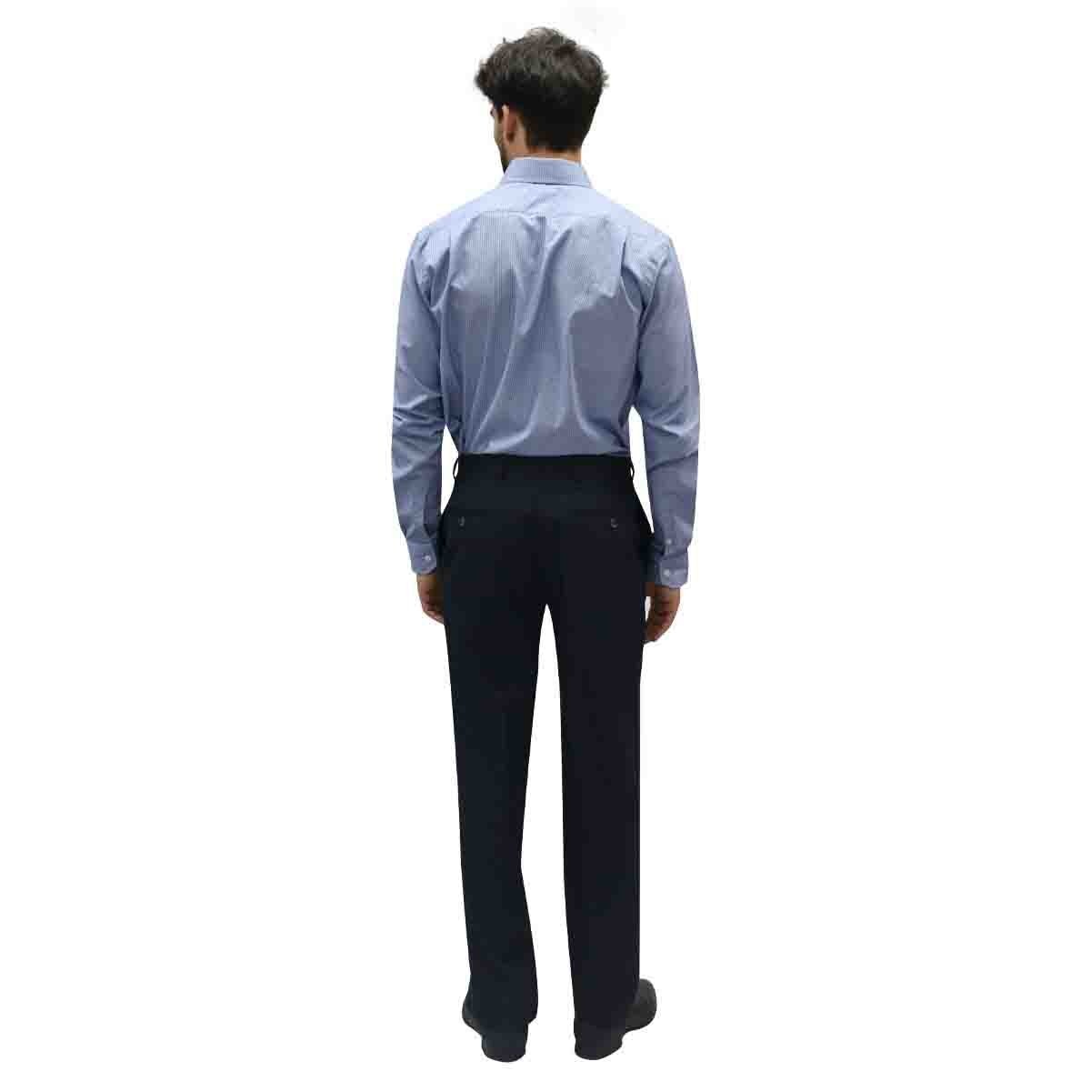 Camisa de Vestir Azul Combinada Corte Regular Nautica