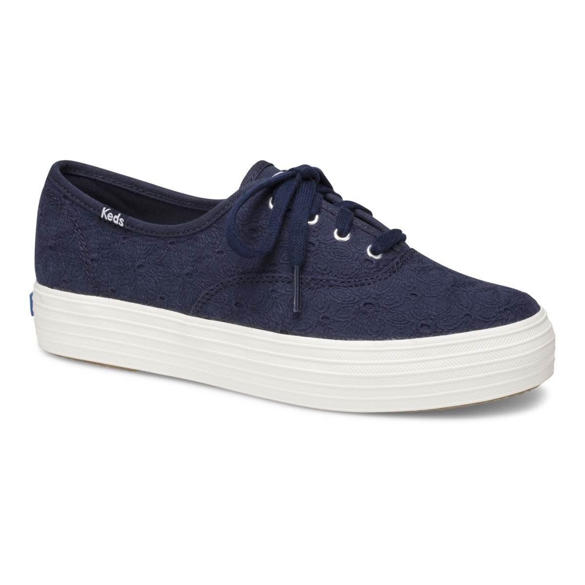 Tenis con Suela Footbed Color Azul Obscuro Keds
