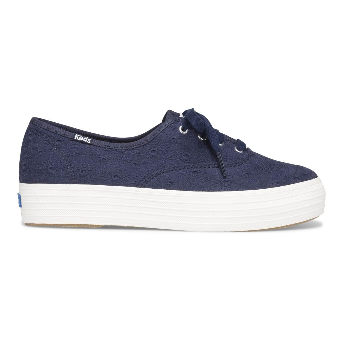 Tenis con Suela Footbed Color Azul Obscuro Keds