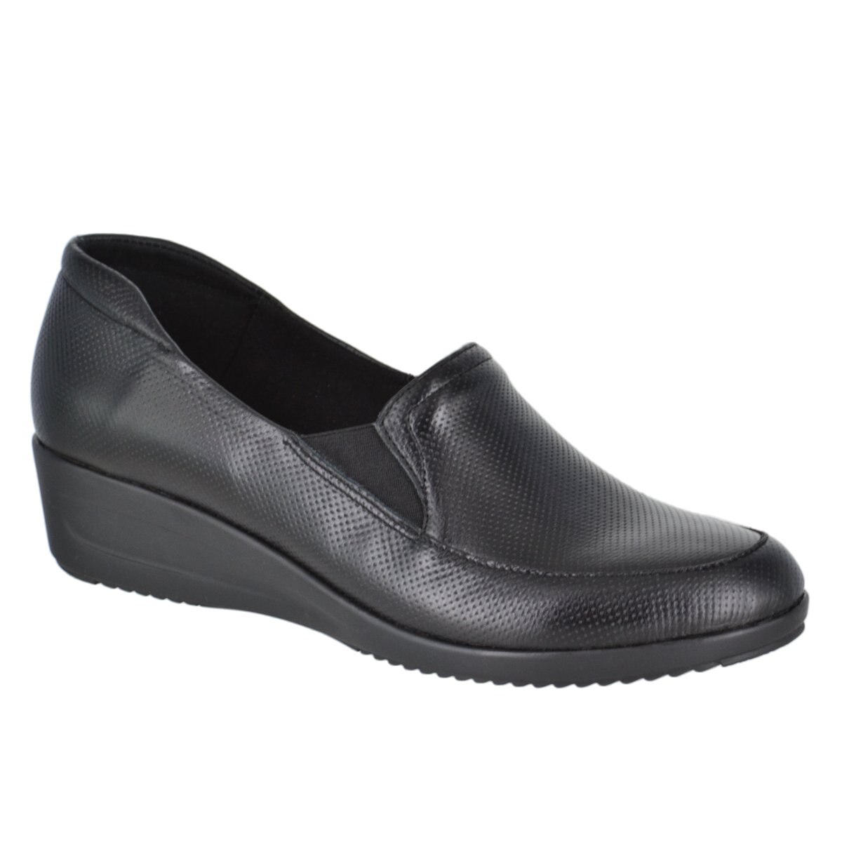 Mocasín Cuña con Ajuste de Resorte Color Negro Joyce