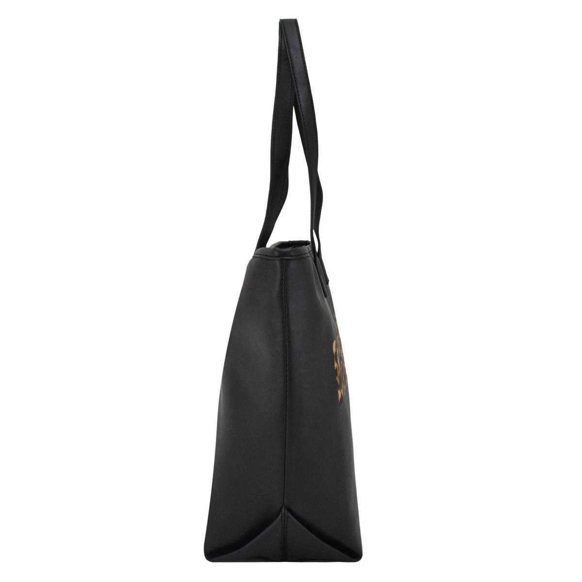 Bolso Tote Negro con Logo en Animal Print Baby Phat
