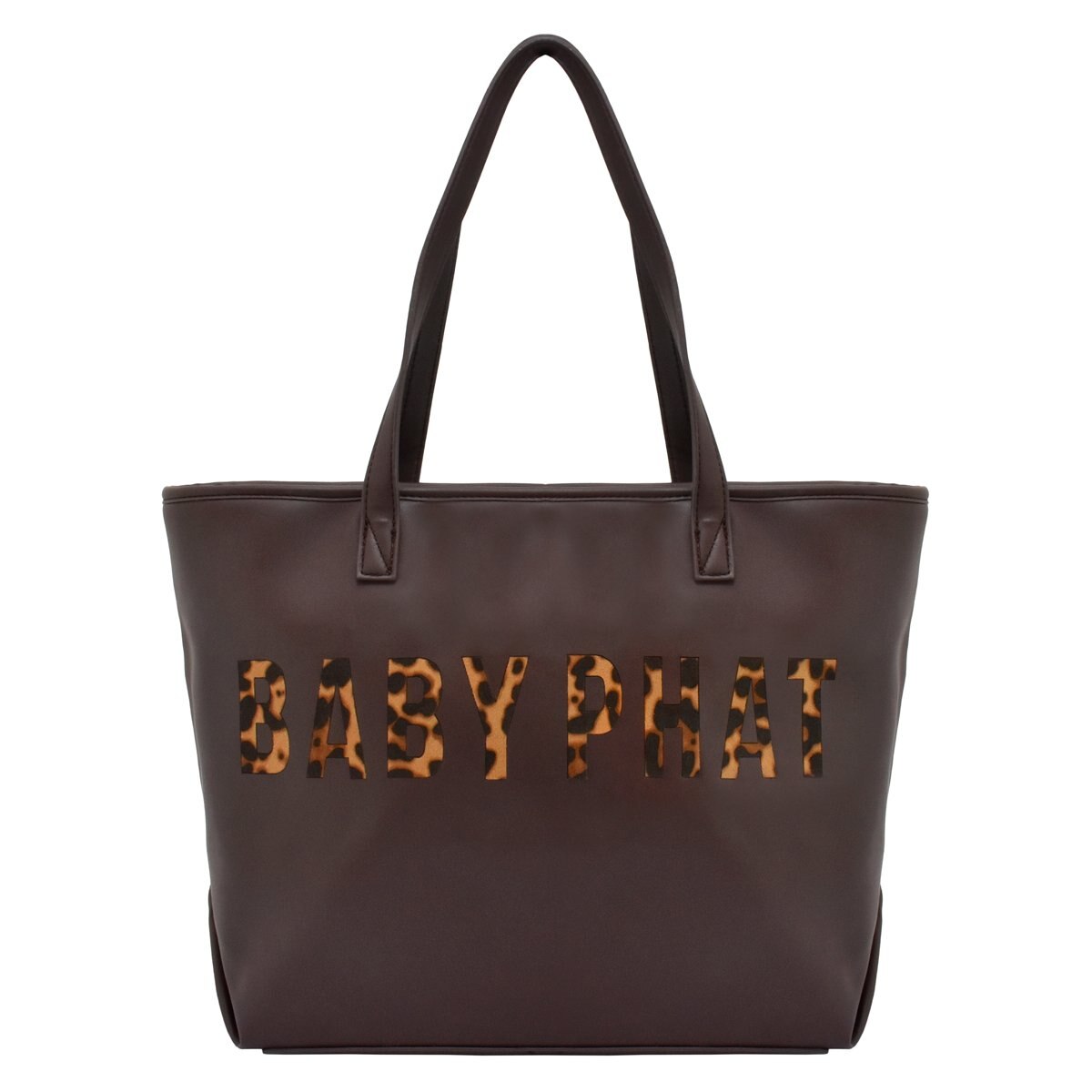 Bolso Tote Café con Logo en Animal Print Baby Phat