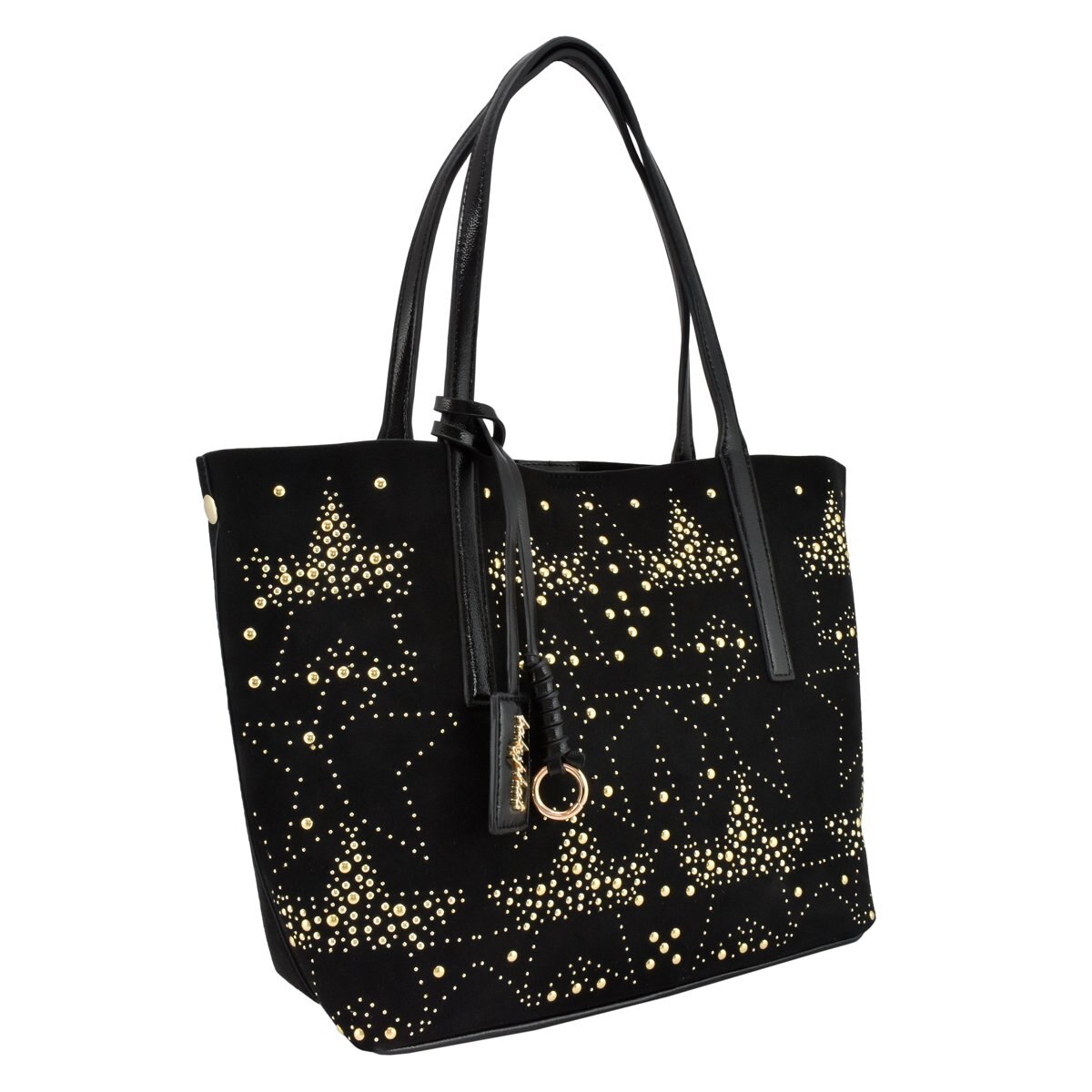 Bolso Tote Negro con Aplicaciones Doradas Baby Phat