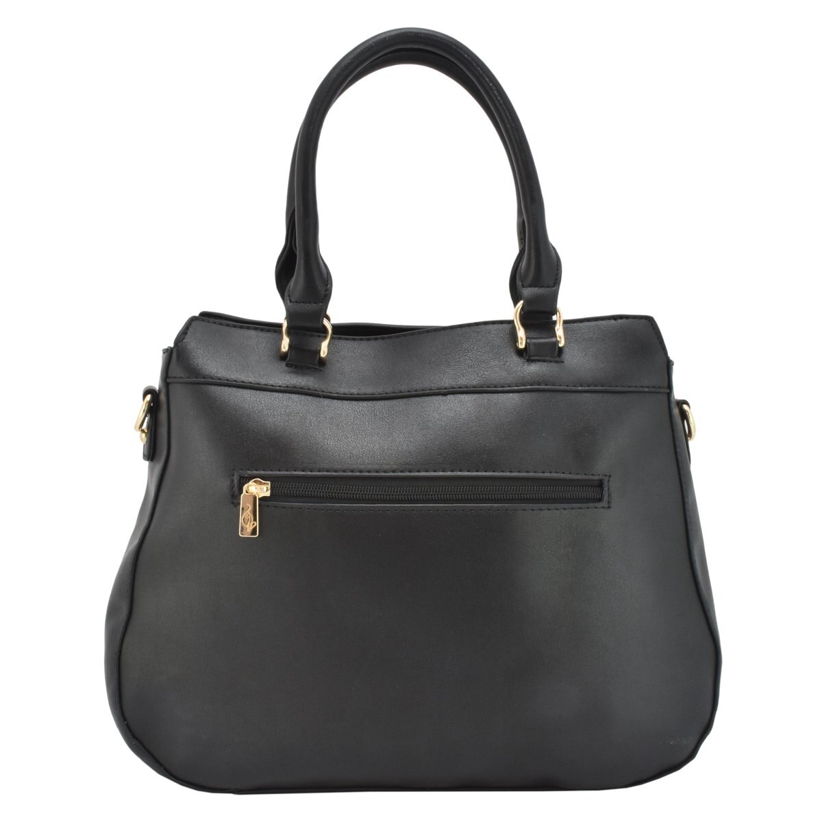 Bolso Satchel Negro con Detalles en Animal Print Baby Phat
