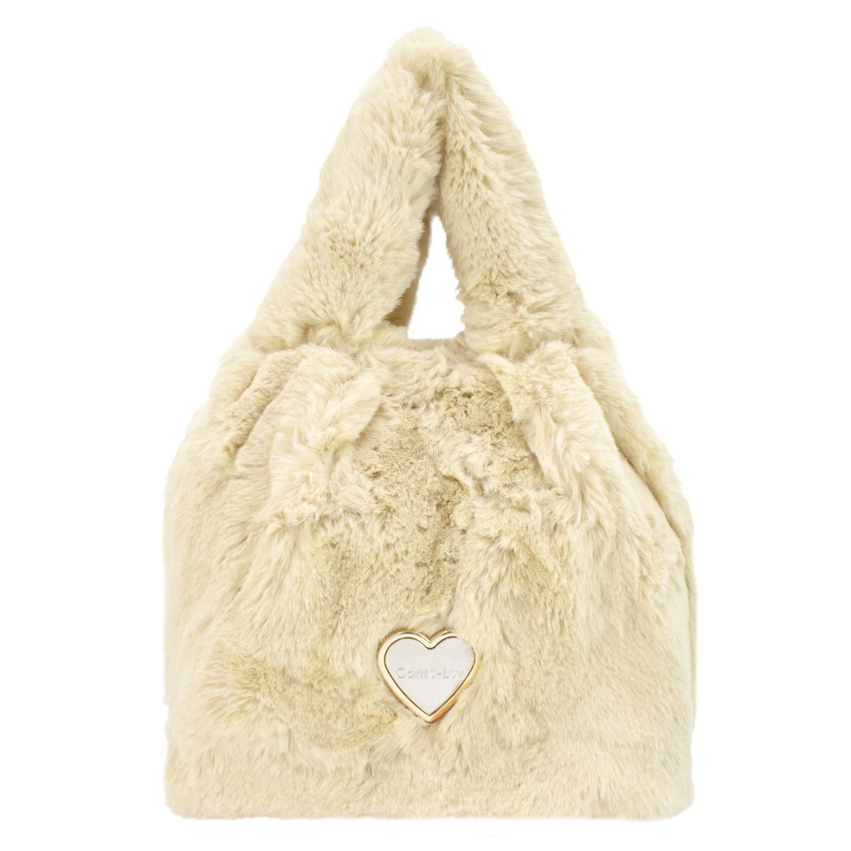 Bolso Hobo Beige con Textura de Peluche Carito Lov